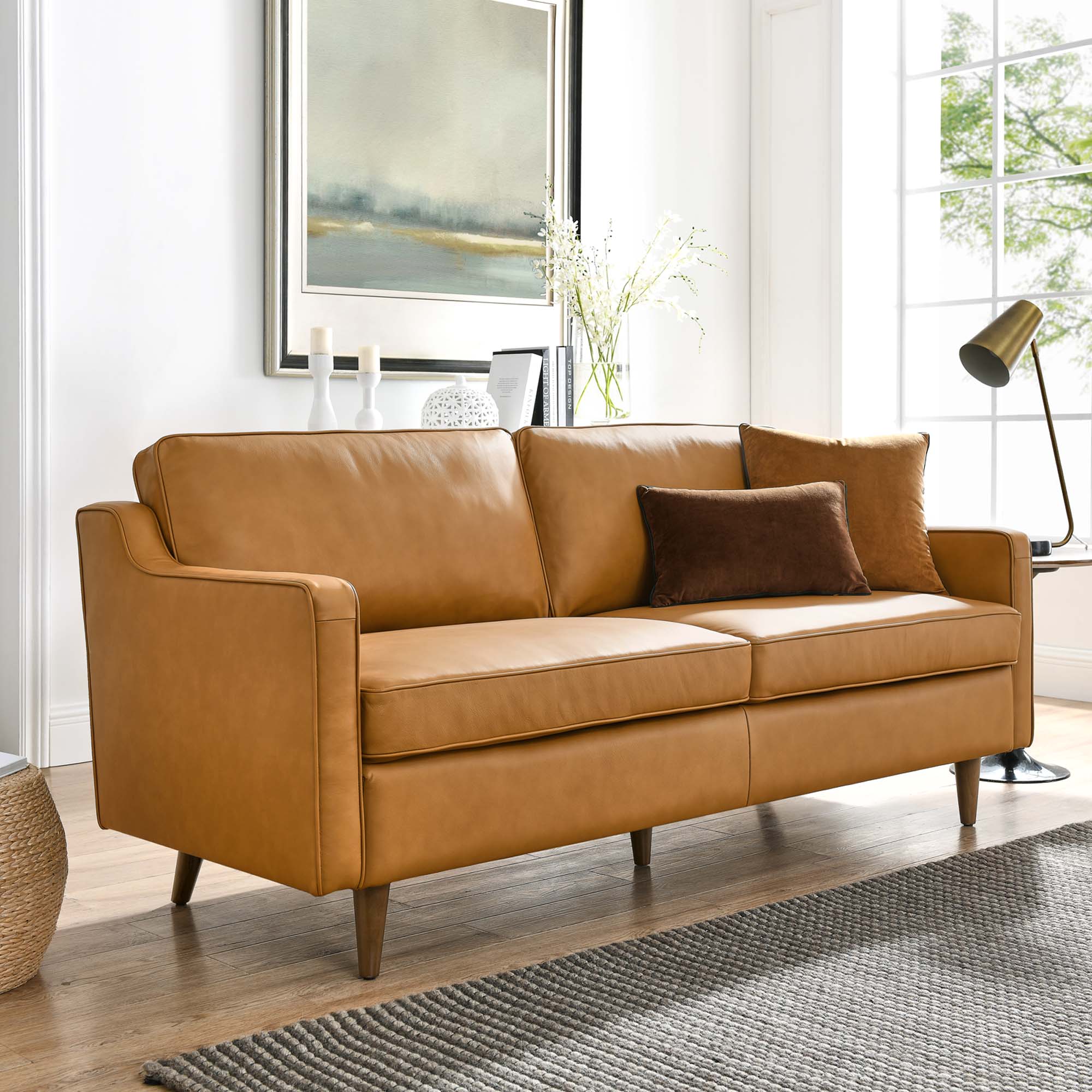 Modway Impart Genuine Leather Sofa