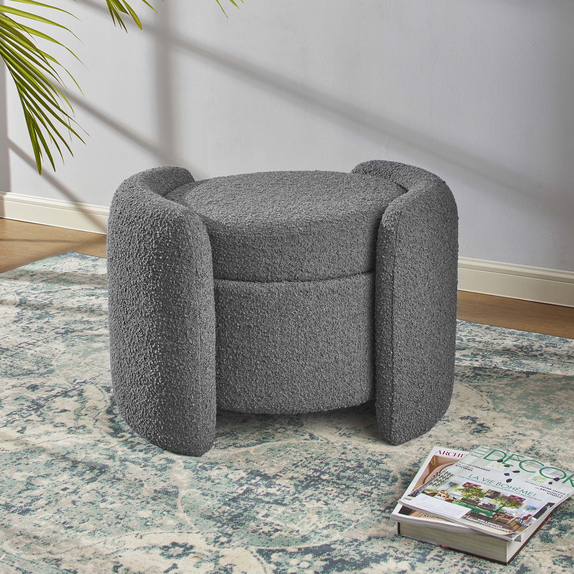 Modway Nebula Boucle Upholstered Ottoman