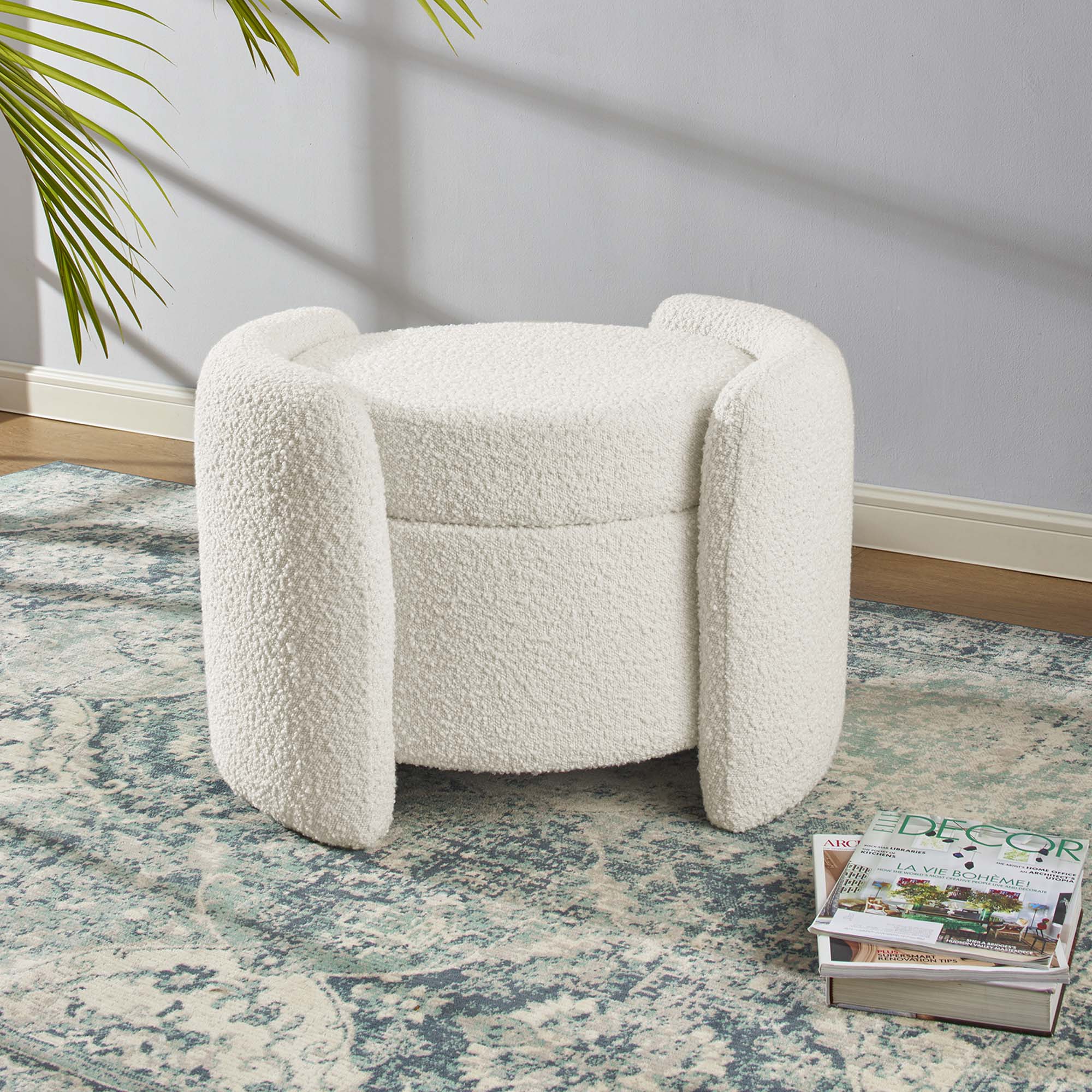 Modway Nebula Boucle Upholstered Ottoman