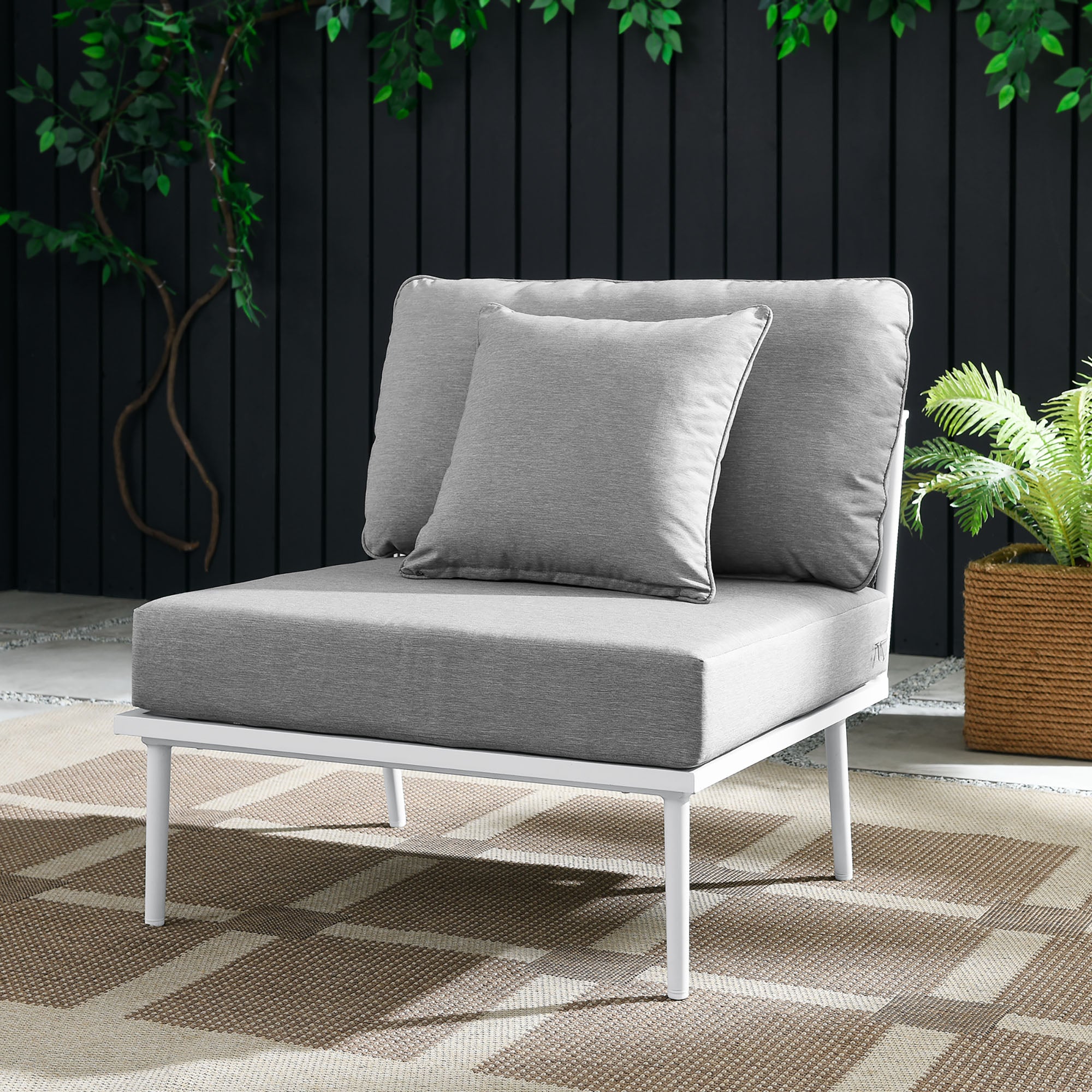 Modway Stance Outdoor Patio Aluminum Armless Chair
