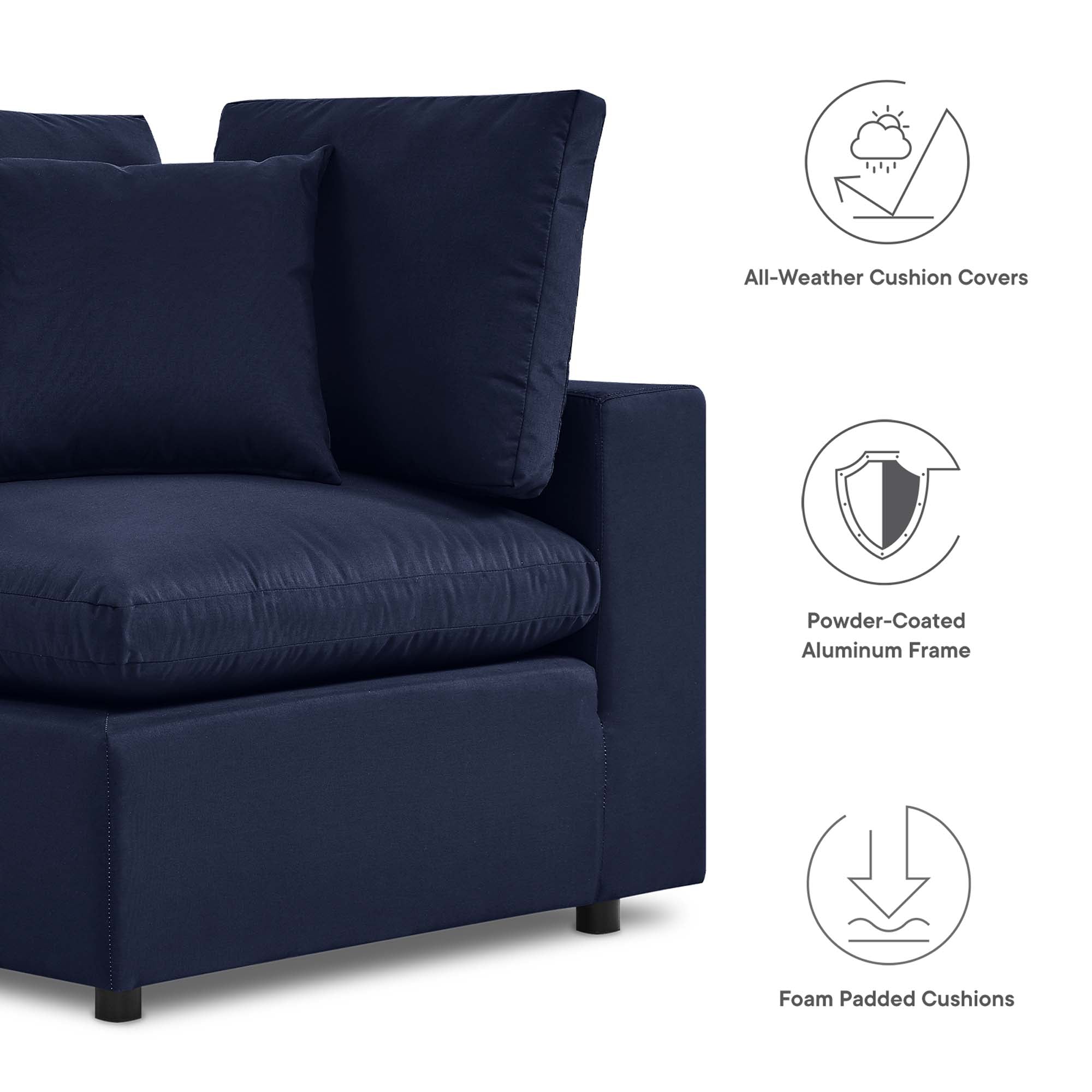 Modway Commix Overstuffed Outdoor Patio Loveseat