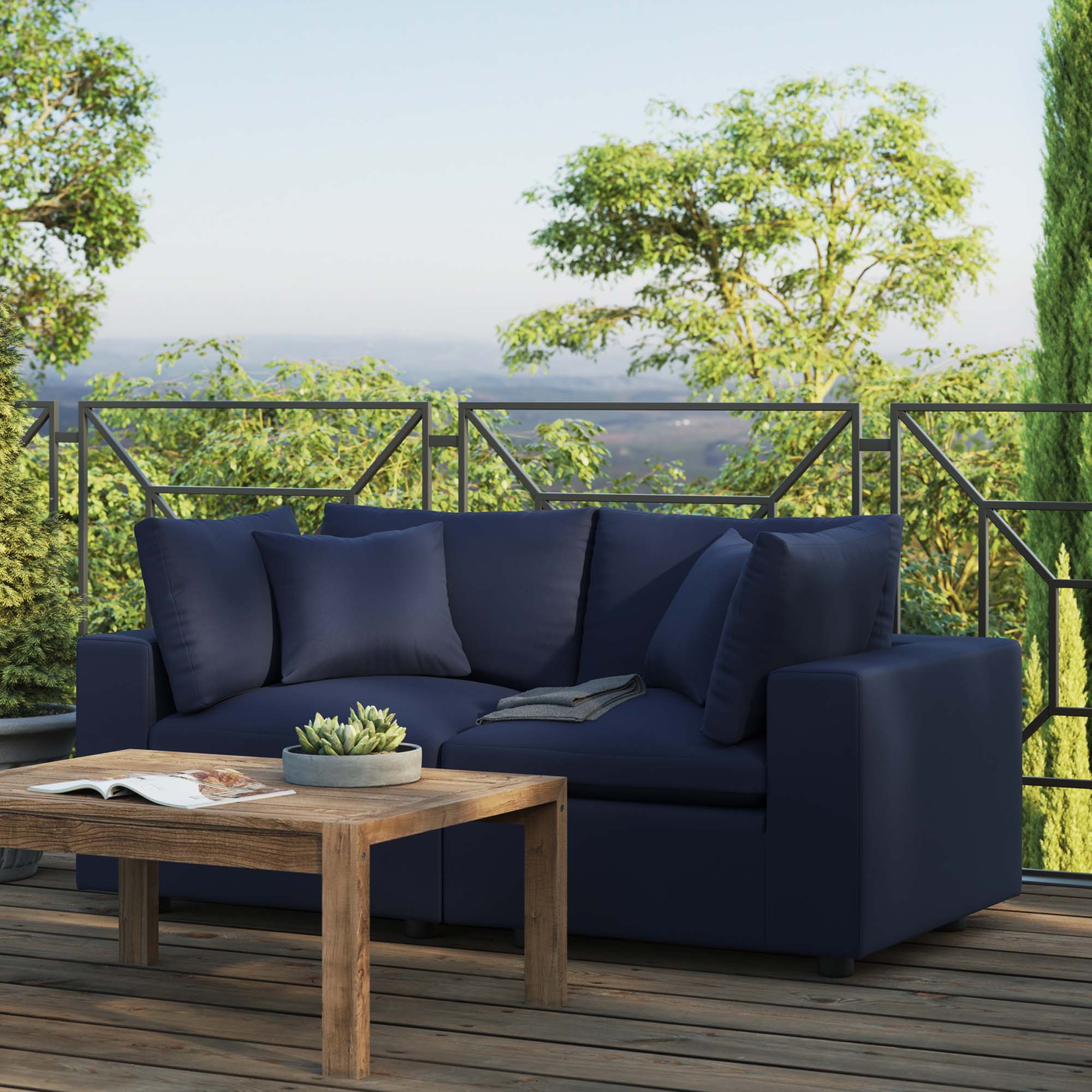Modway Commix Overstuffed Outdoor Patio Loveseat