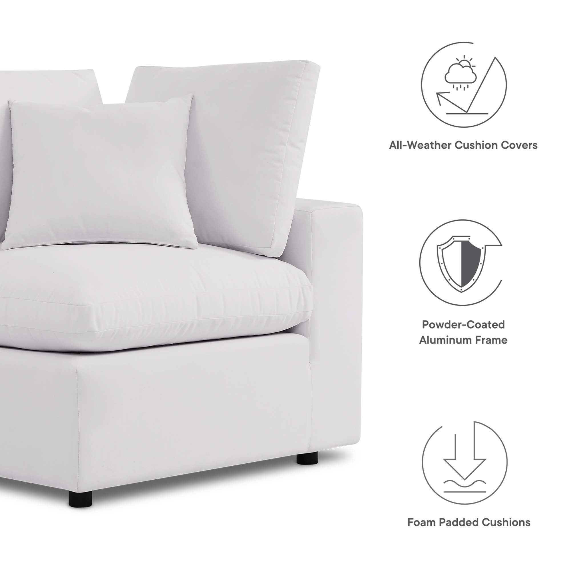 Modway Commix Overstuffed Outdoor Patio Loveseat