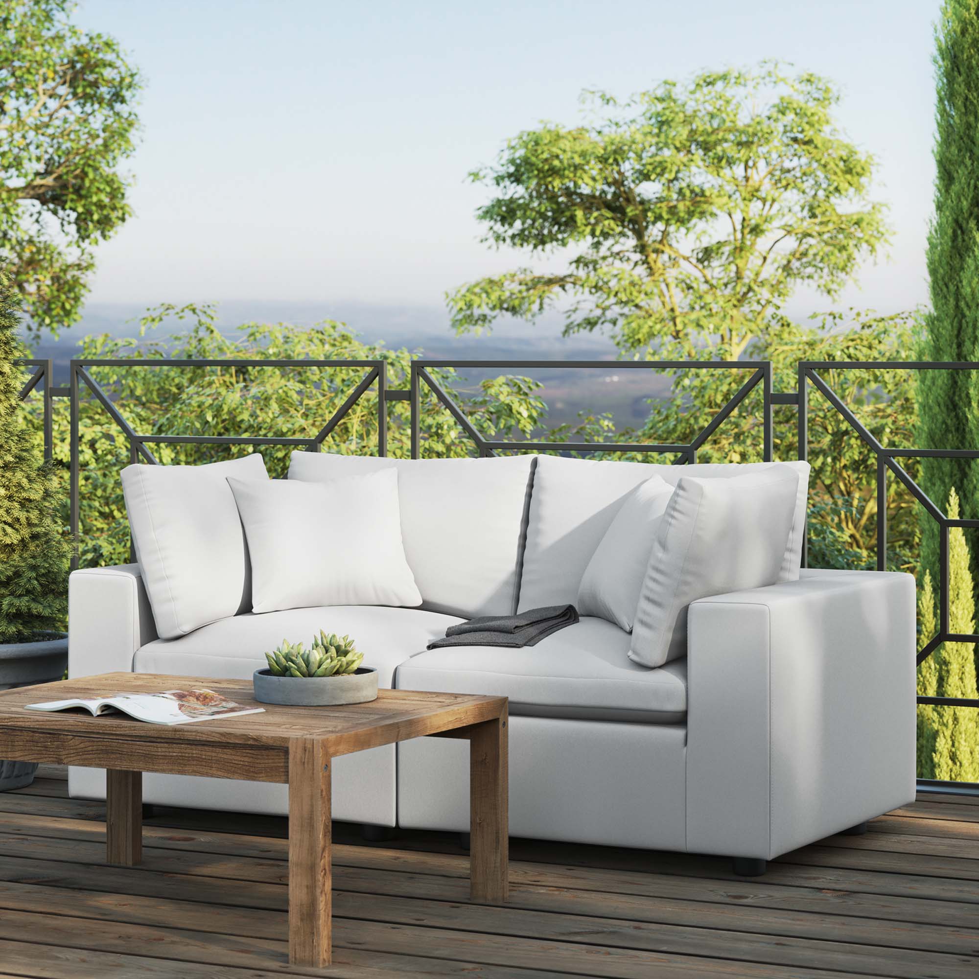 Modway Commix Overstuffed Outdoor Patio Loveseat
