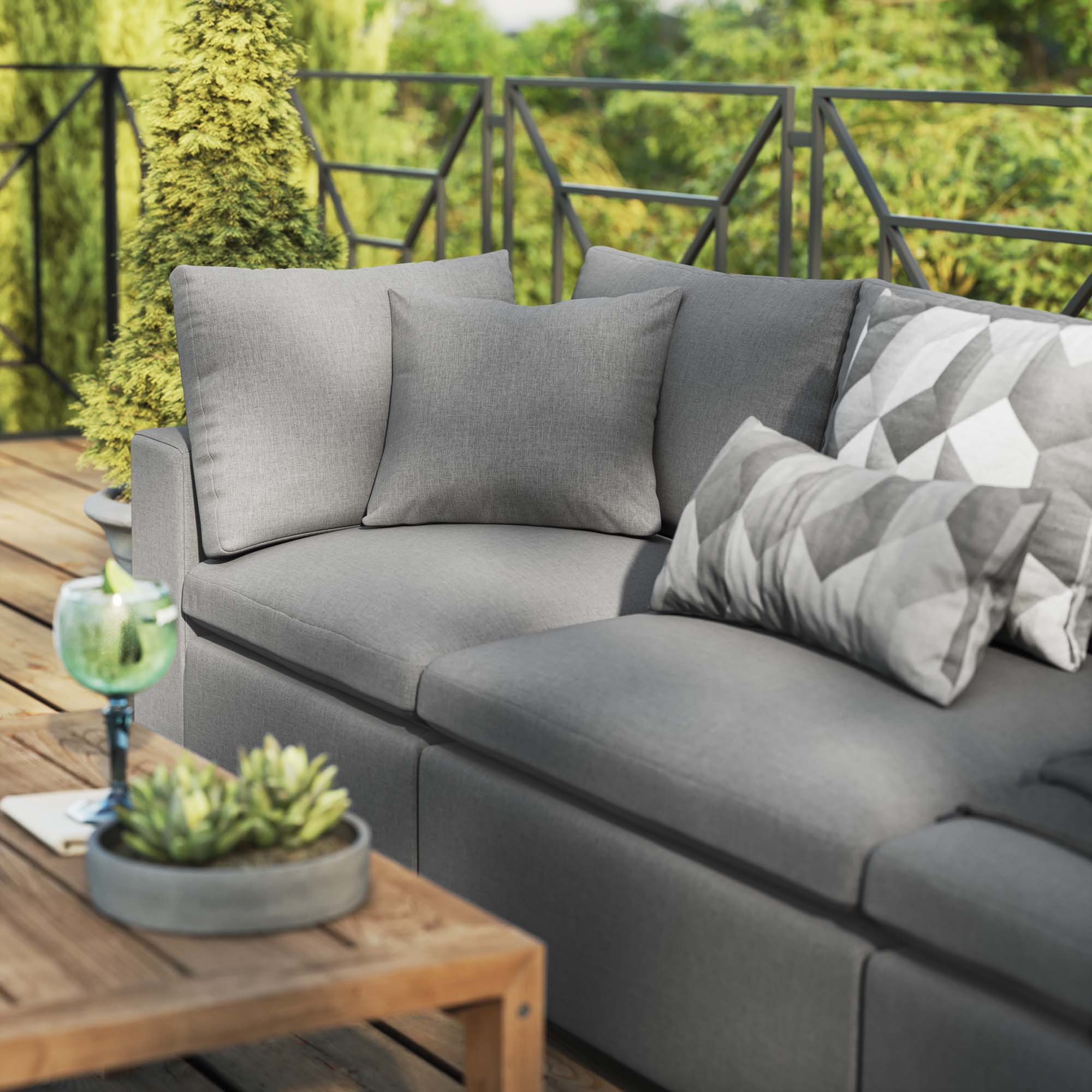 Modway Commix Overstuffed Outdoor Patio Sofa