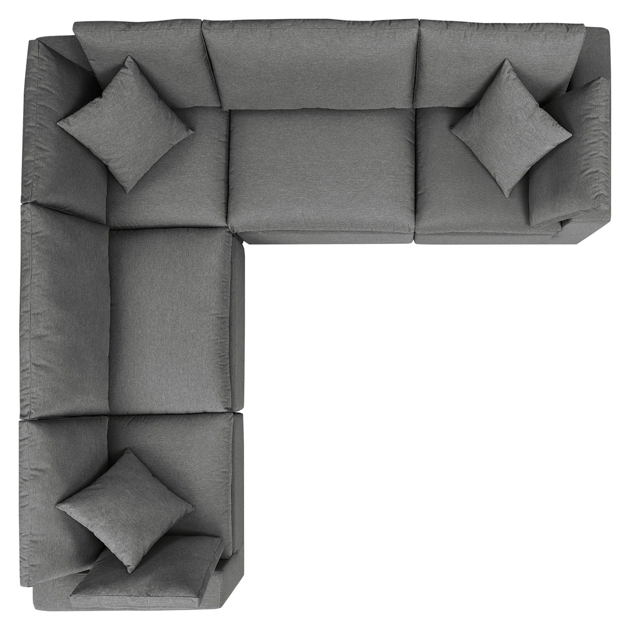 Modway Commix 5-Piece Outdoor Patio Sectional Sofa