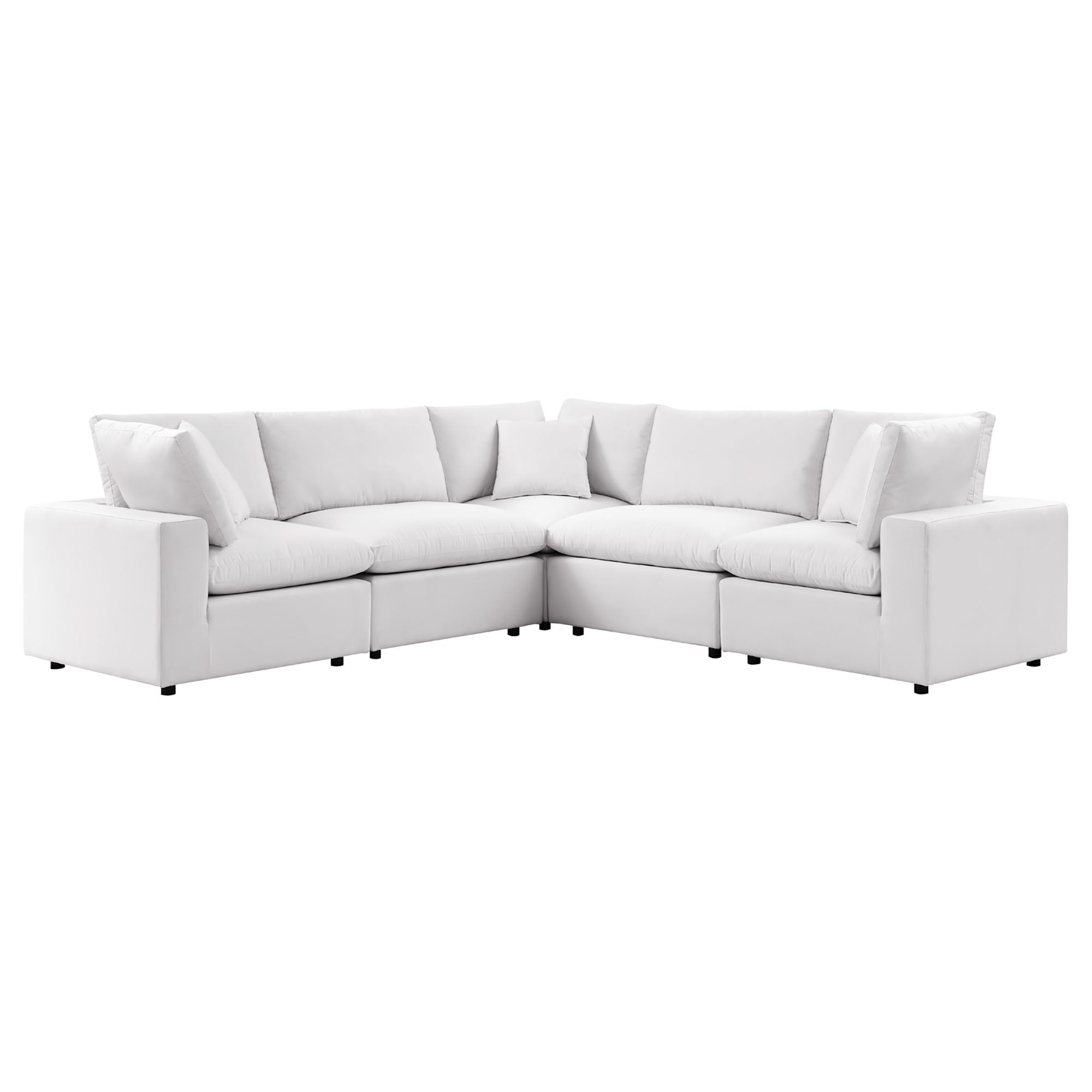 Modway Commix 5-Piece Outdoor Patio Sectional Sofa