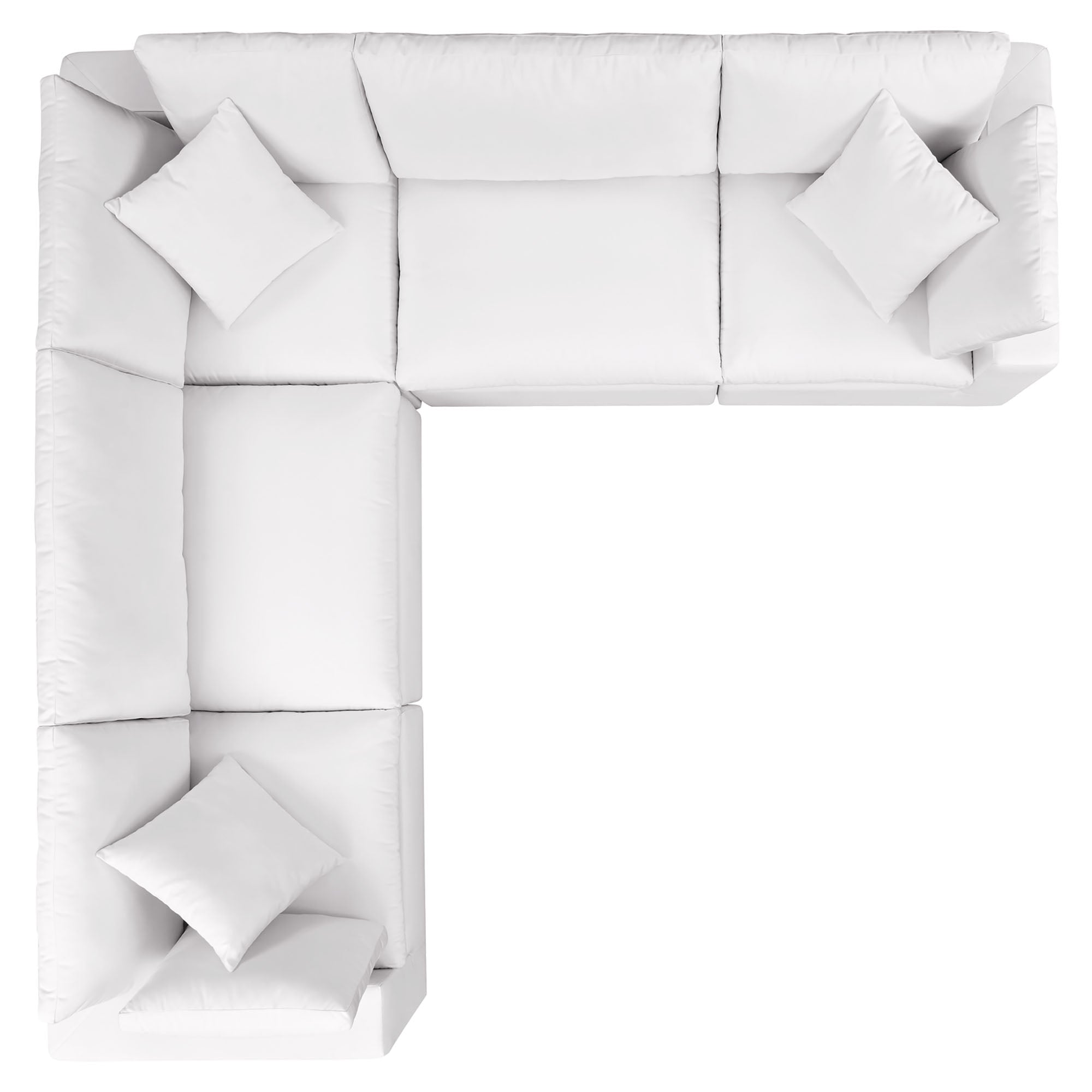 Modway Commix 5-Piece Outdoor Patio Sectional Sofa