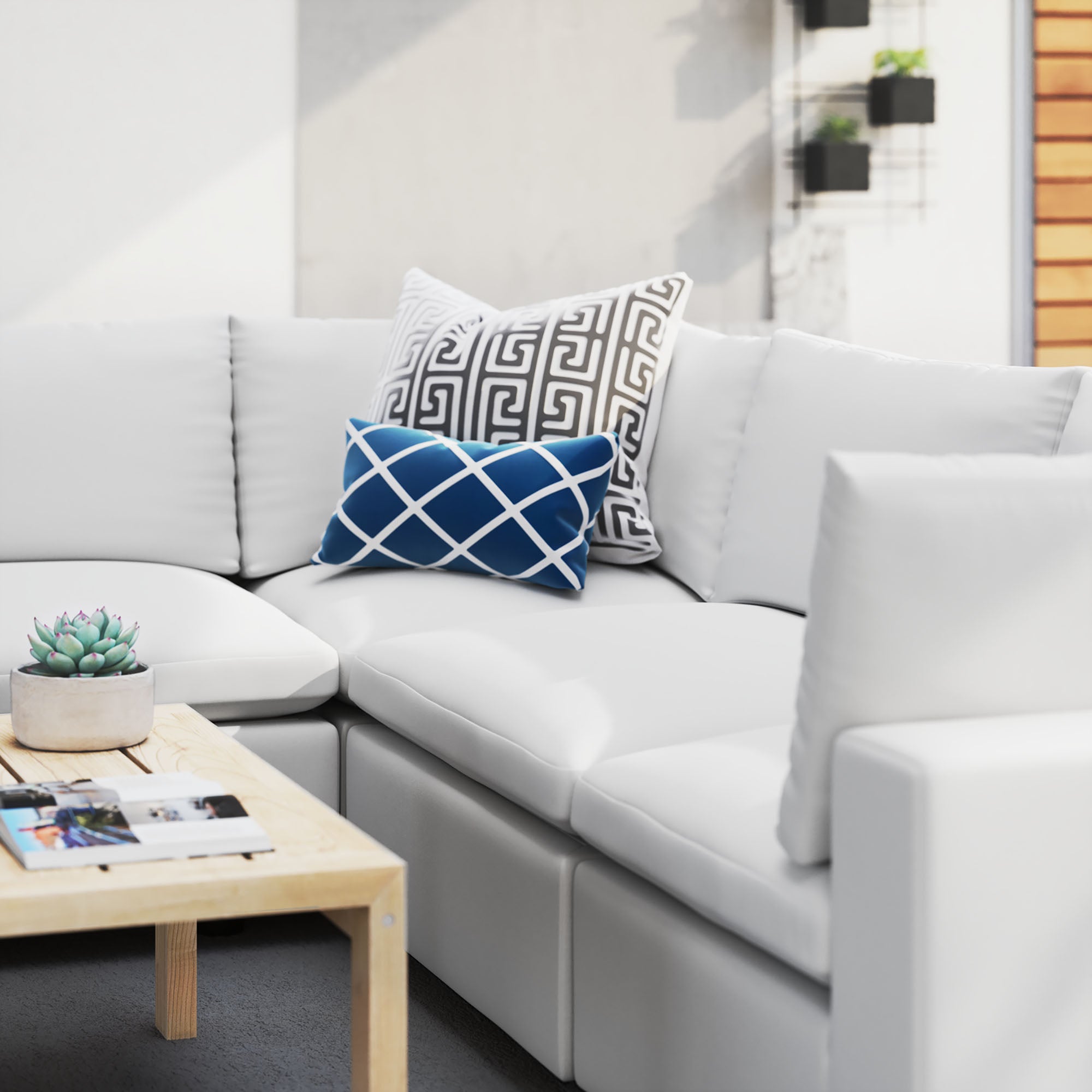 Modway EEI-5590 Commix 5-Piece Sunbrella® Outdoor Patio Sectional Sofa