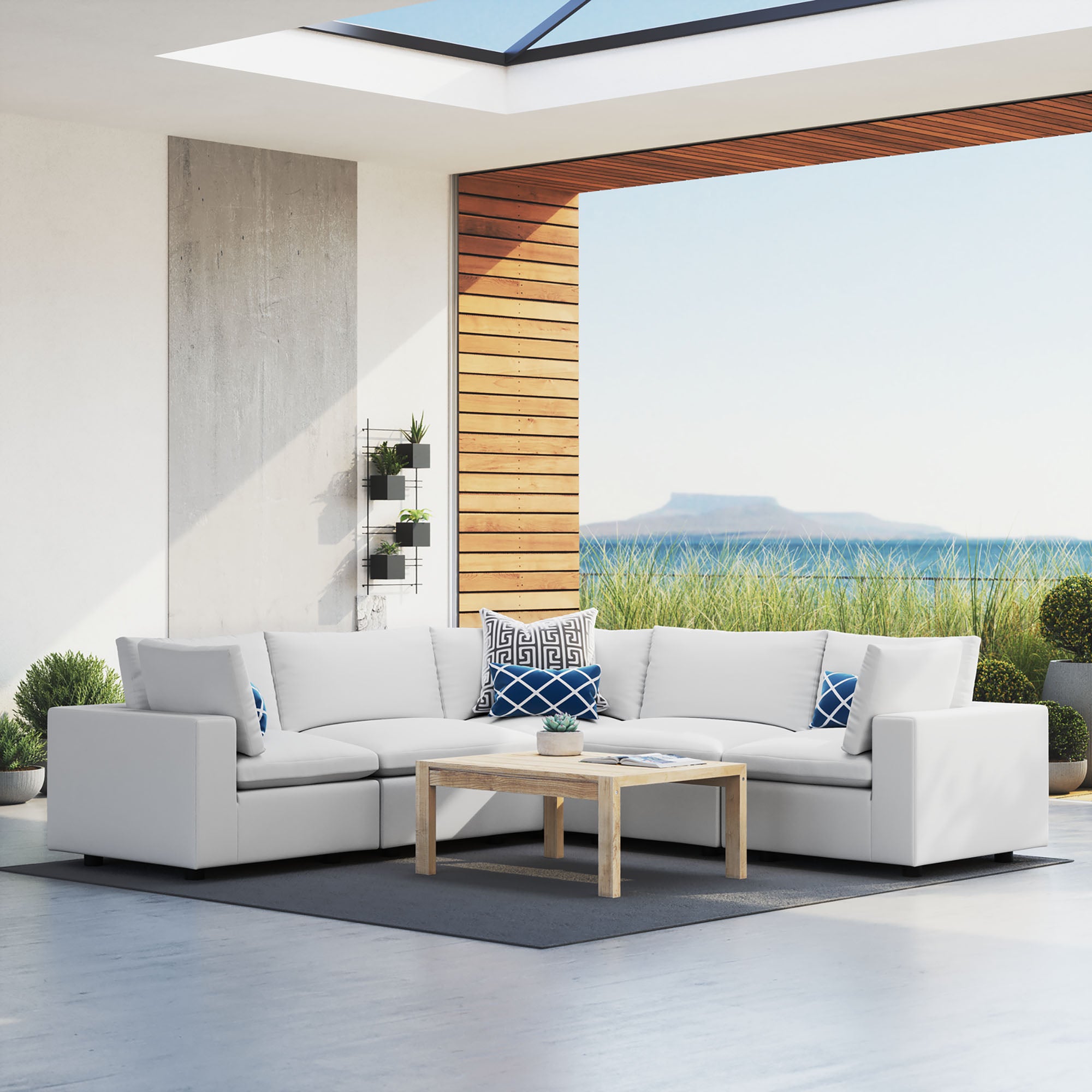 Modway EEI-5590 Commix 5-Piece Sunbrella® Outdoor Patio Sectional Sofa