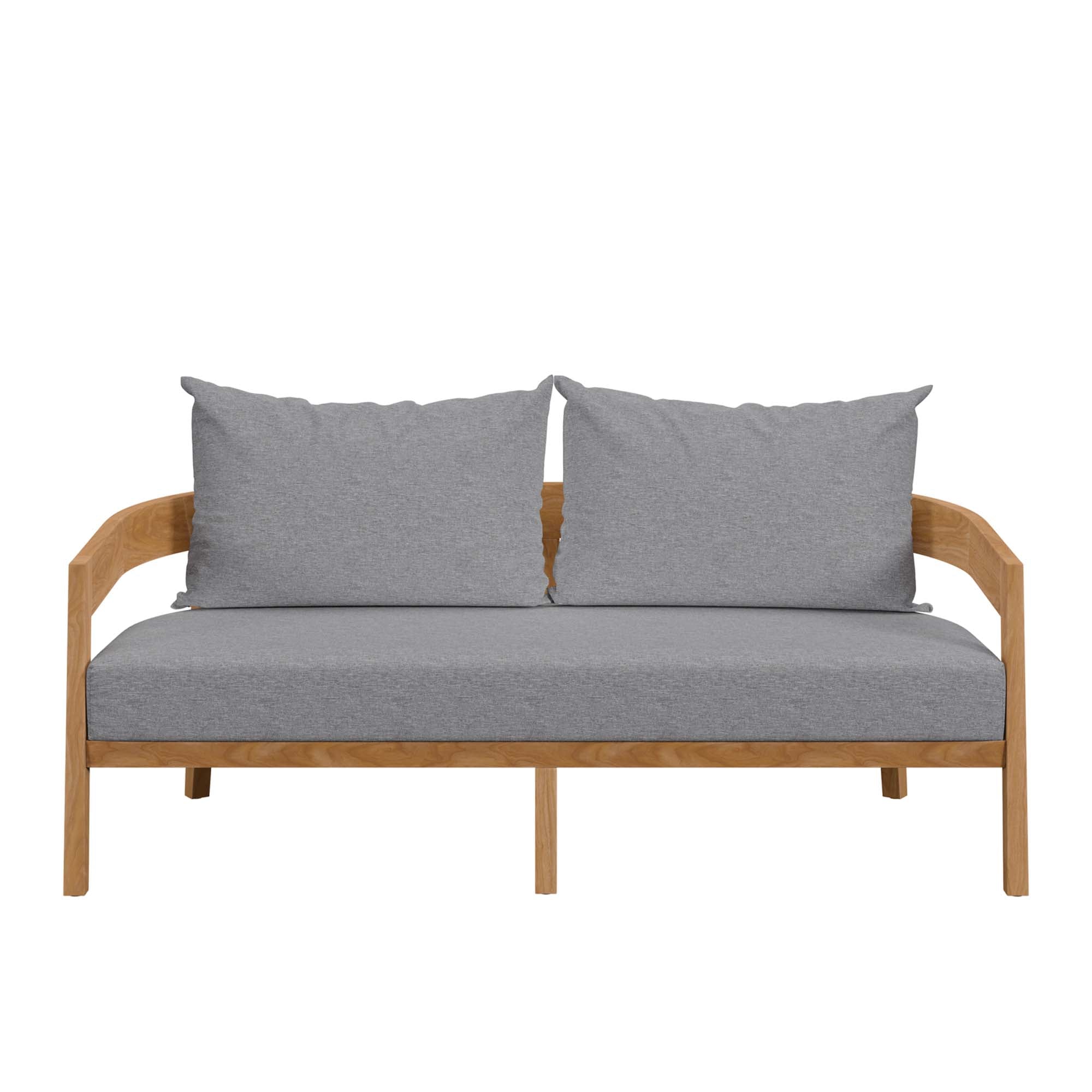 Modway Brisbane Teak Wood Outdoor Patio Loveseat