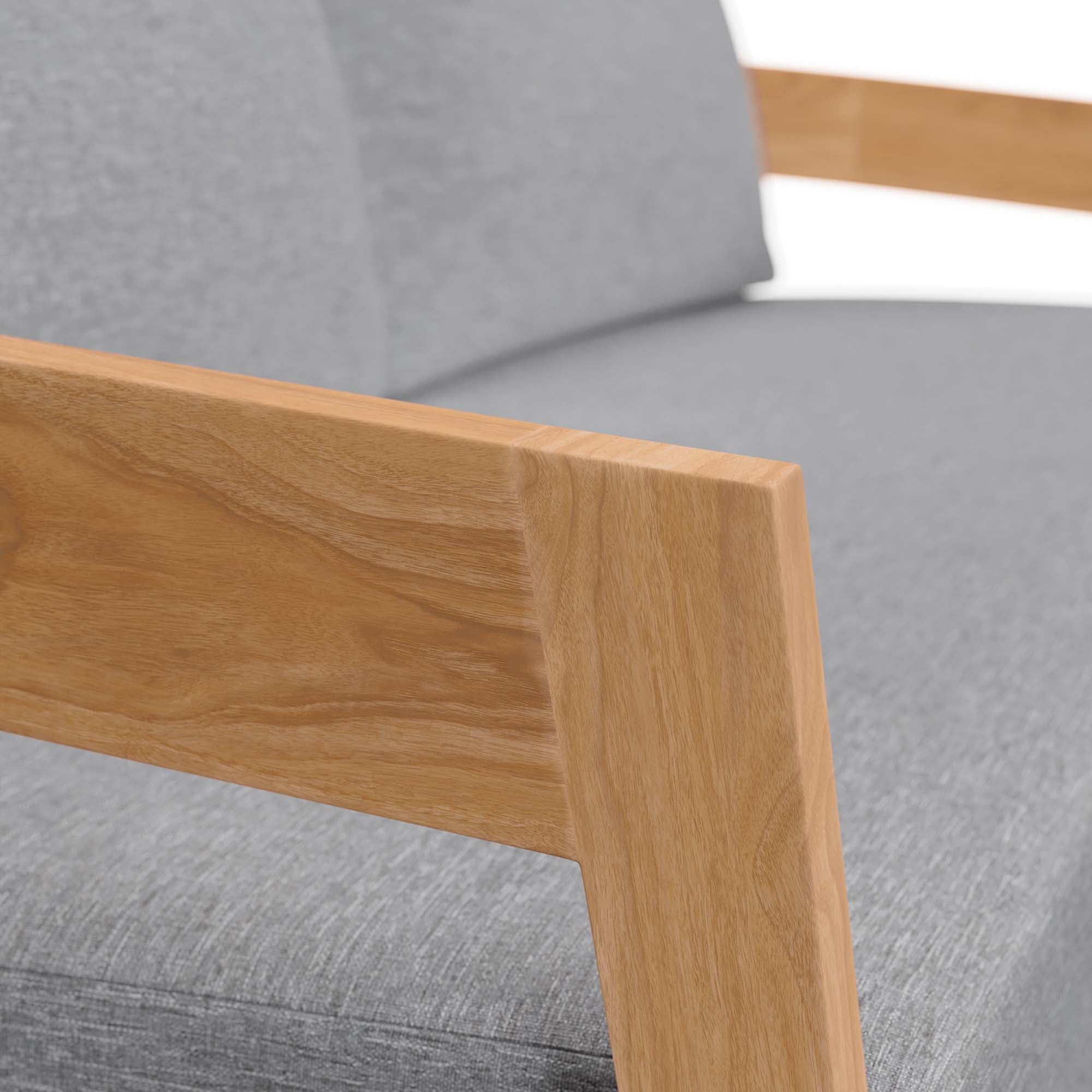 Modway Brisbane Teak Wood Outdoor Patio Loveseat
