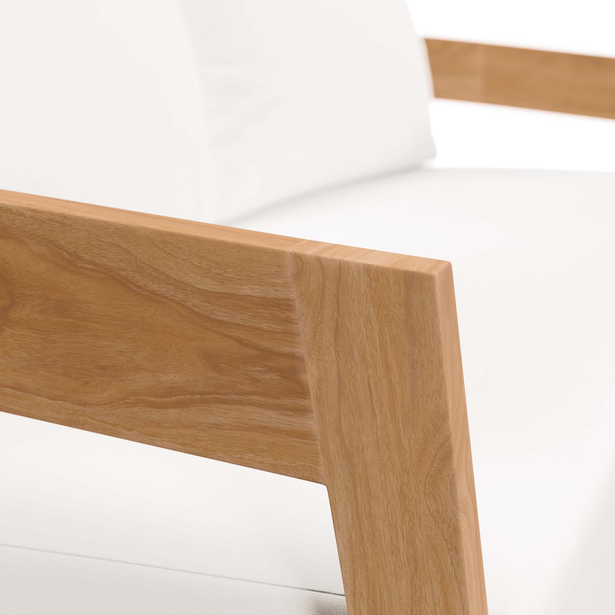 Modway Brisbane Teak Wood Outdoor Patio Loveseat