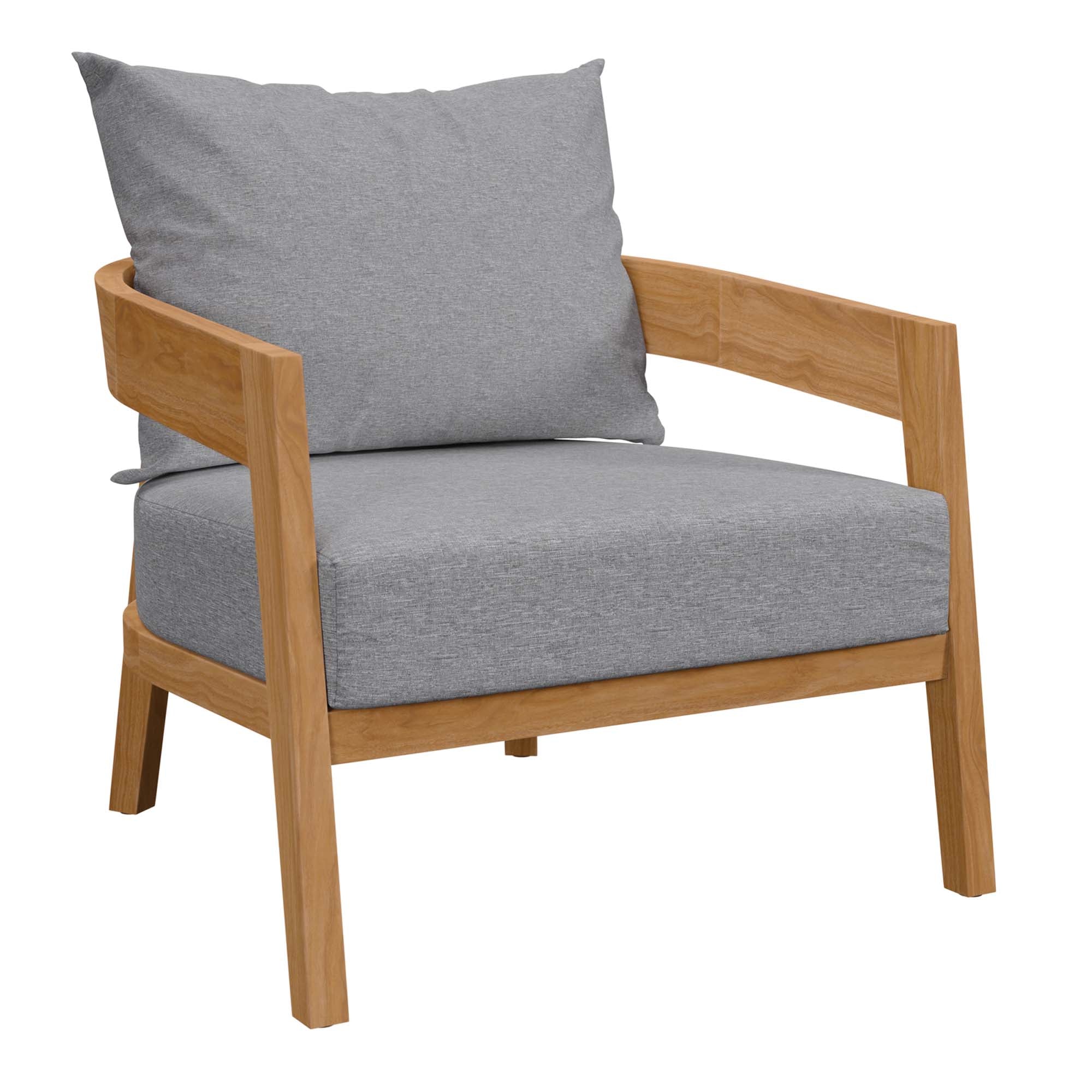 Modway Brisbane Teak Wood Outdoor Patio Armchair