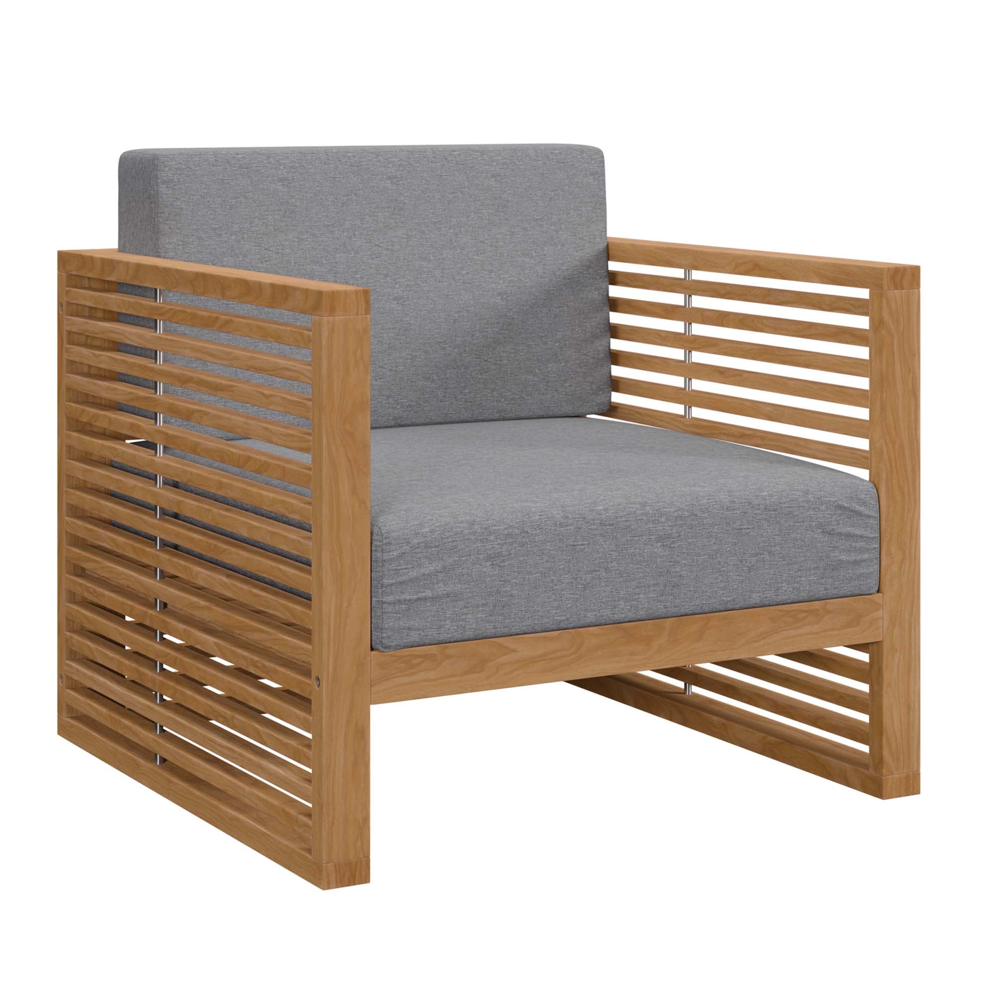 Modway Carlsbad Teak Wood Outdoor Patio Armchair