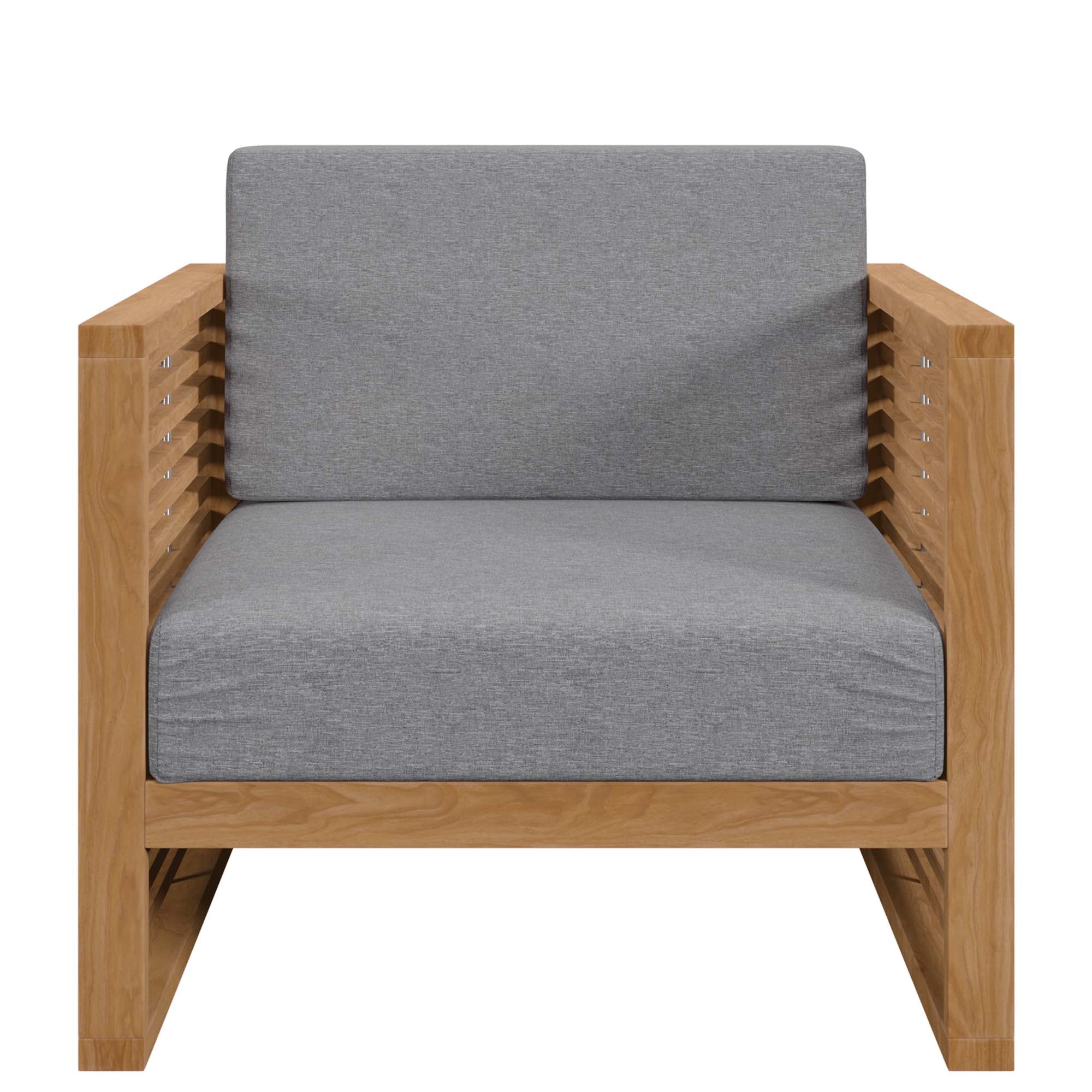 Modway Carlsbad Teak Wood Outdoor Patio Armchair