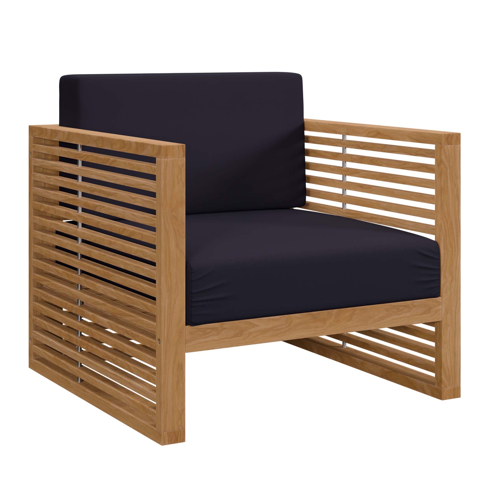 Modway Carlsbad Teak Wood Outdoor Patio Armchair