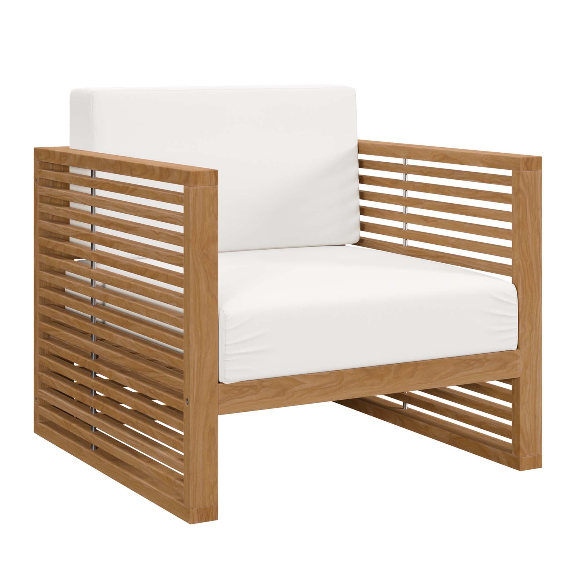 Modway Carlsbad Teak Wood Outdoor Patio Armchair
