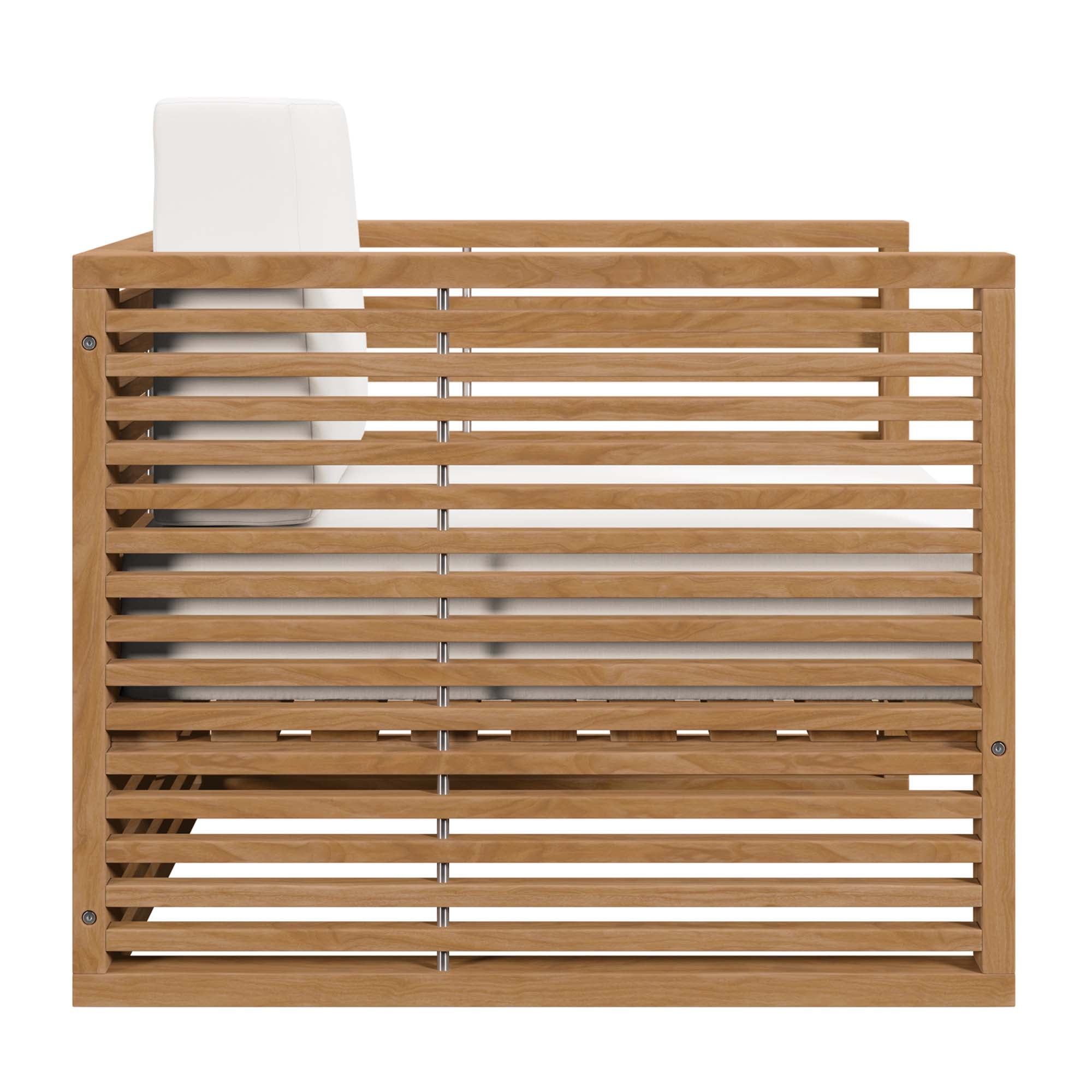 Modway Carlsbad Teak Wood Outdoor Patio Armchair