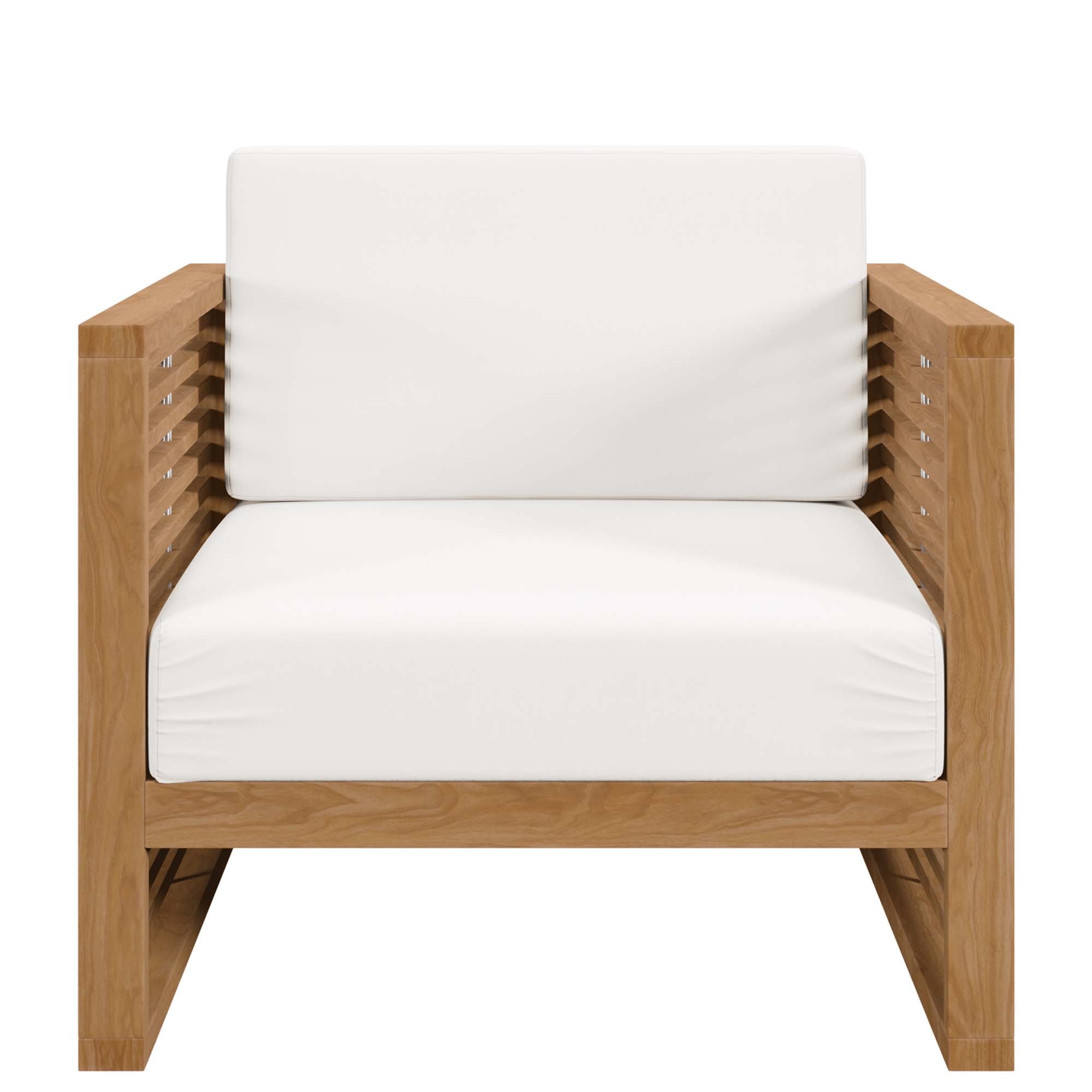 Modway Carlsbad Teak Wood Outdoor Patio Armchair