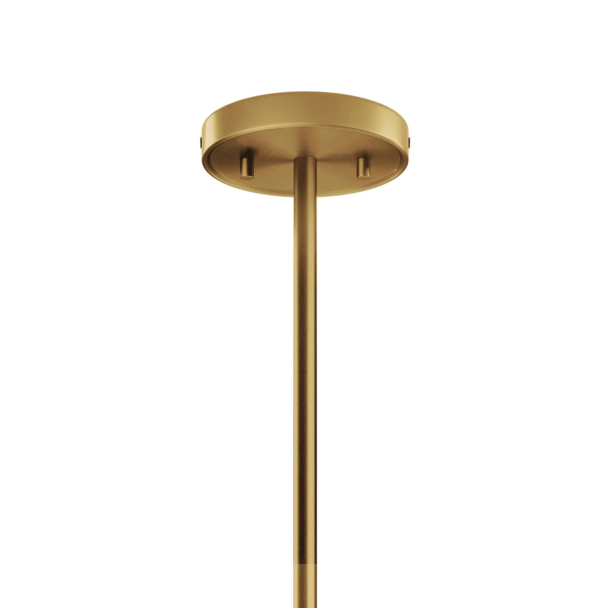 Modway Beacon 6-Light Chandelier with Glass Cone Shades – Clear Satin Brass or Opal Black