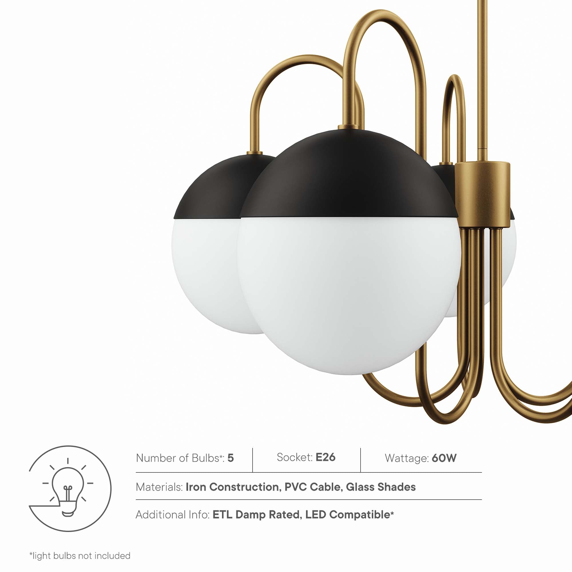 Modway Stellar 5-Light Chandelier