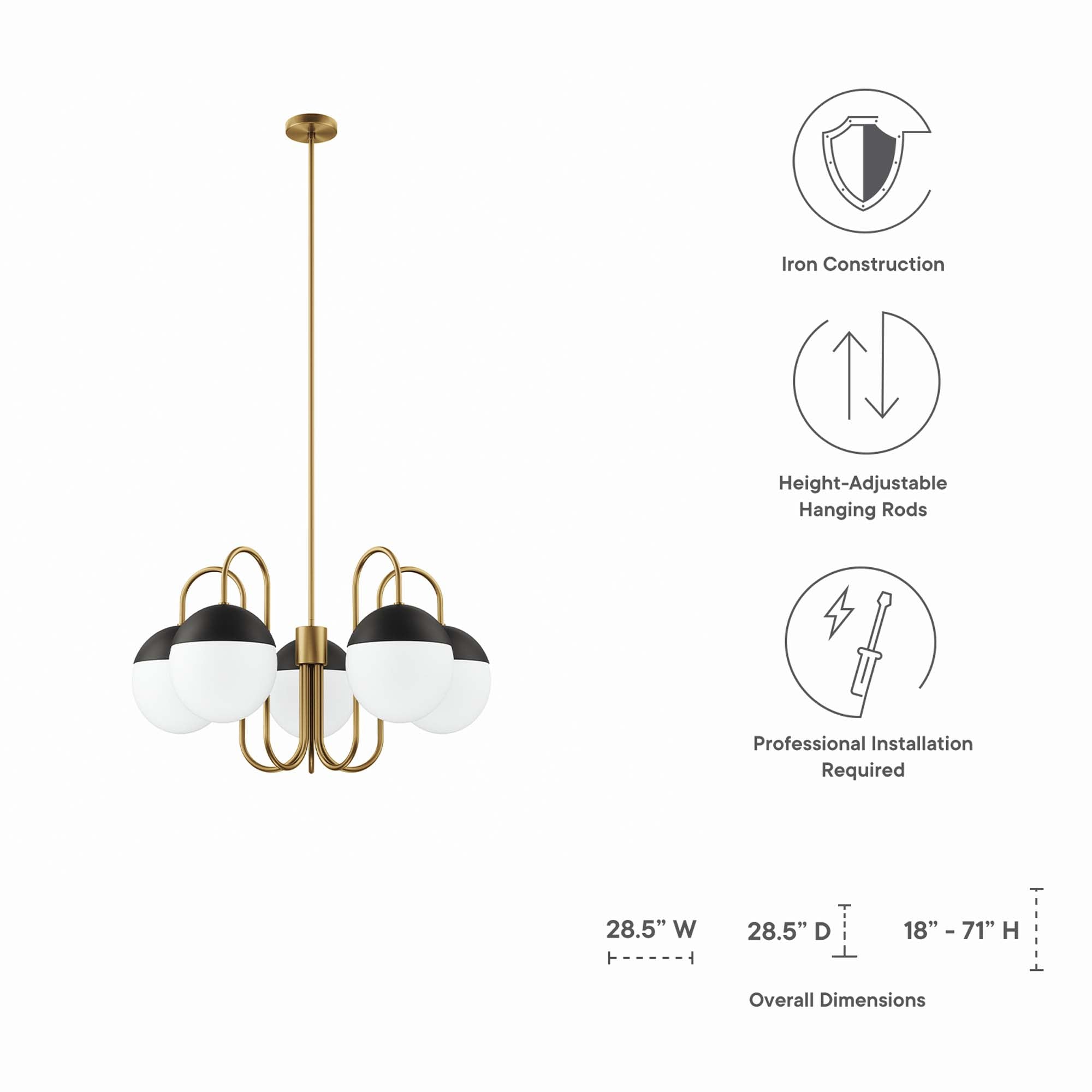 Modway Stellar 5-Light Chandelier