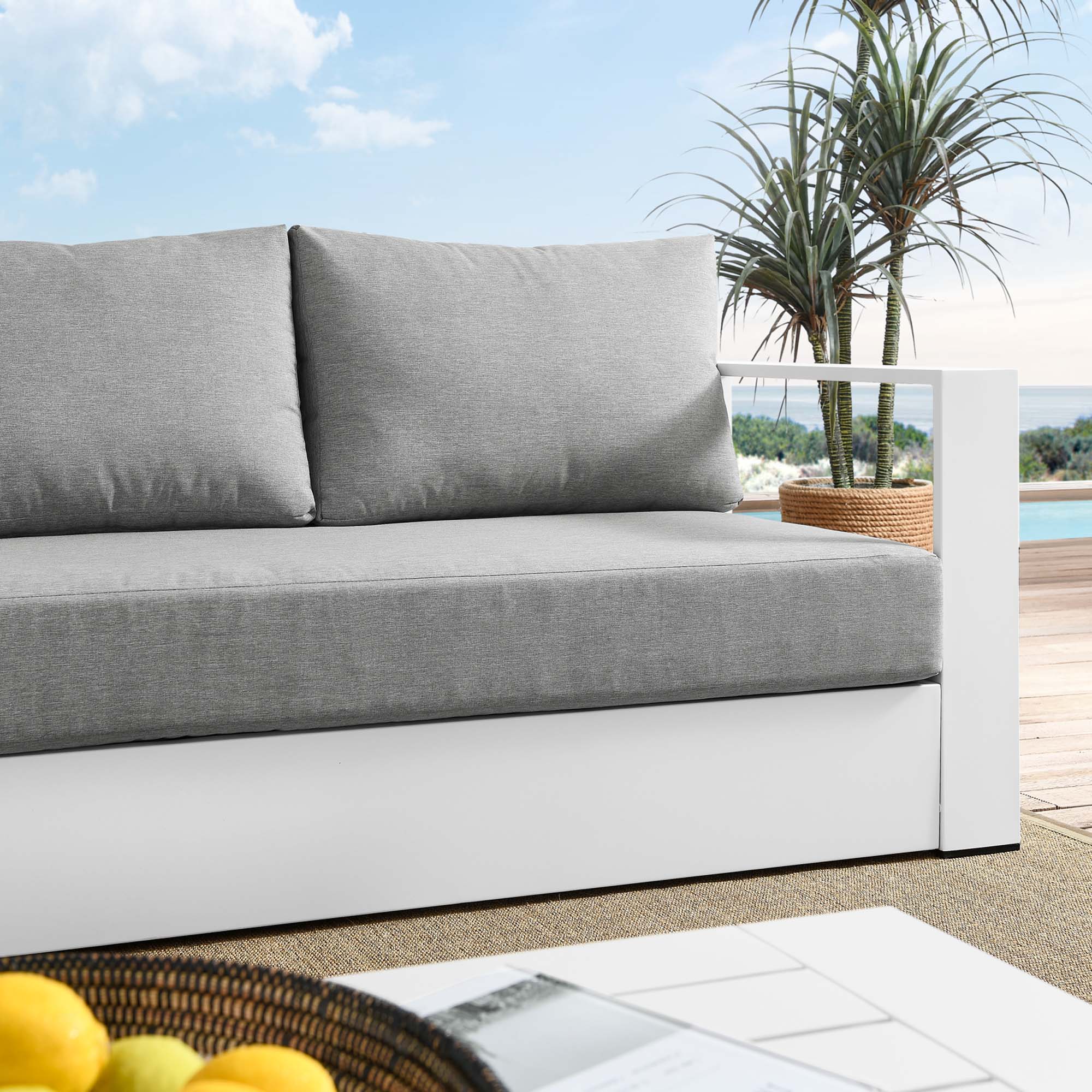Modway Tahoe Outdoor Patio Powder-Coated Aluminum Sofa