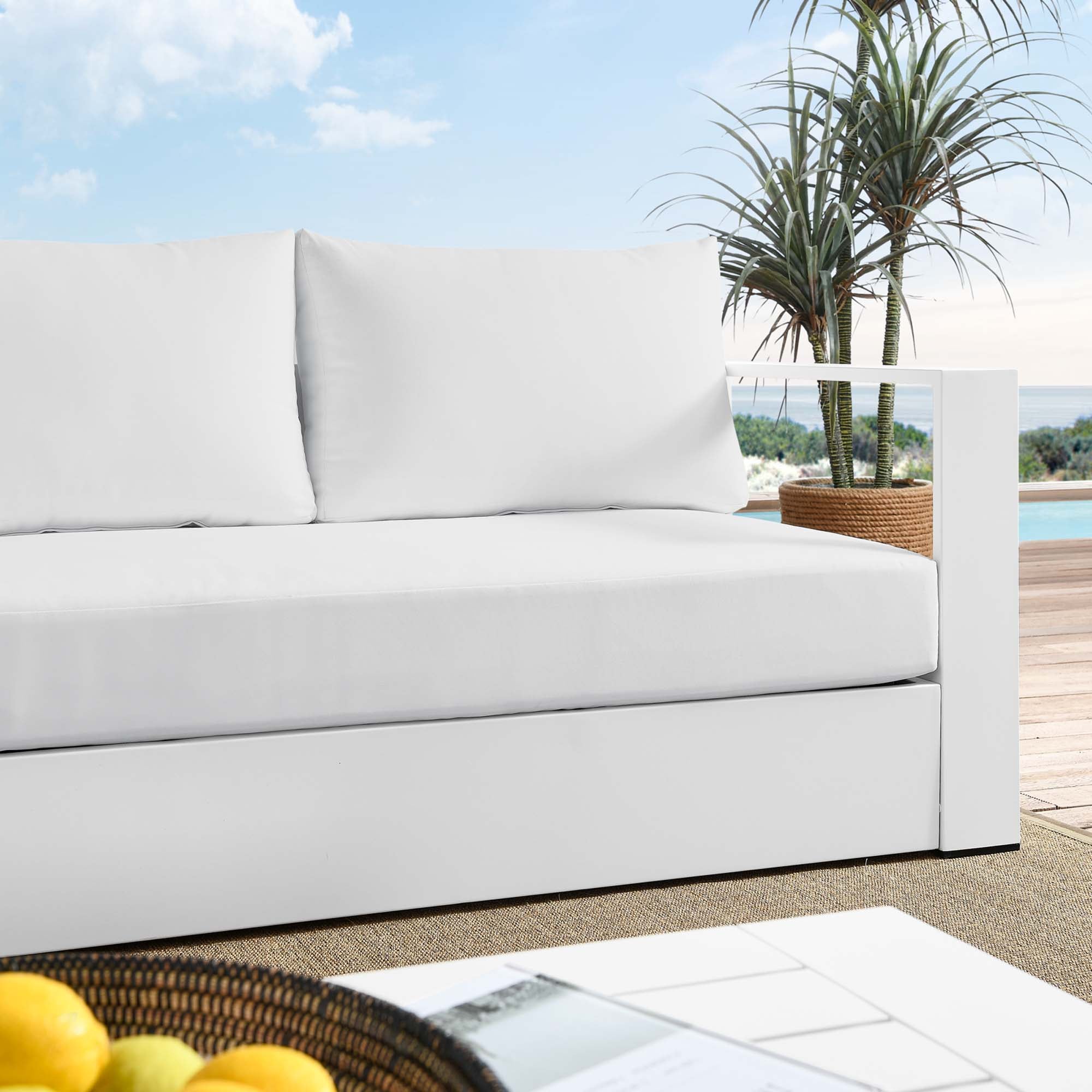 Modway Tahoe Outdoor Patio Powder-Coated Aluminum Sofa