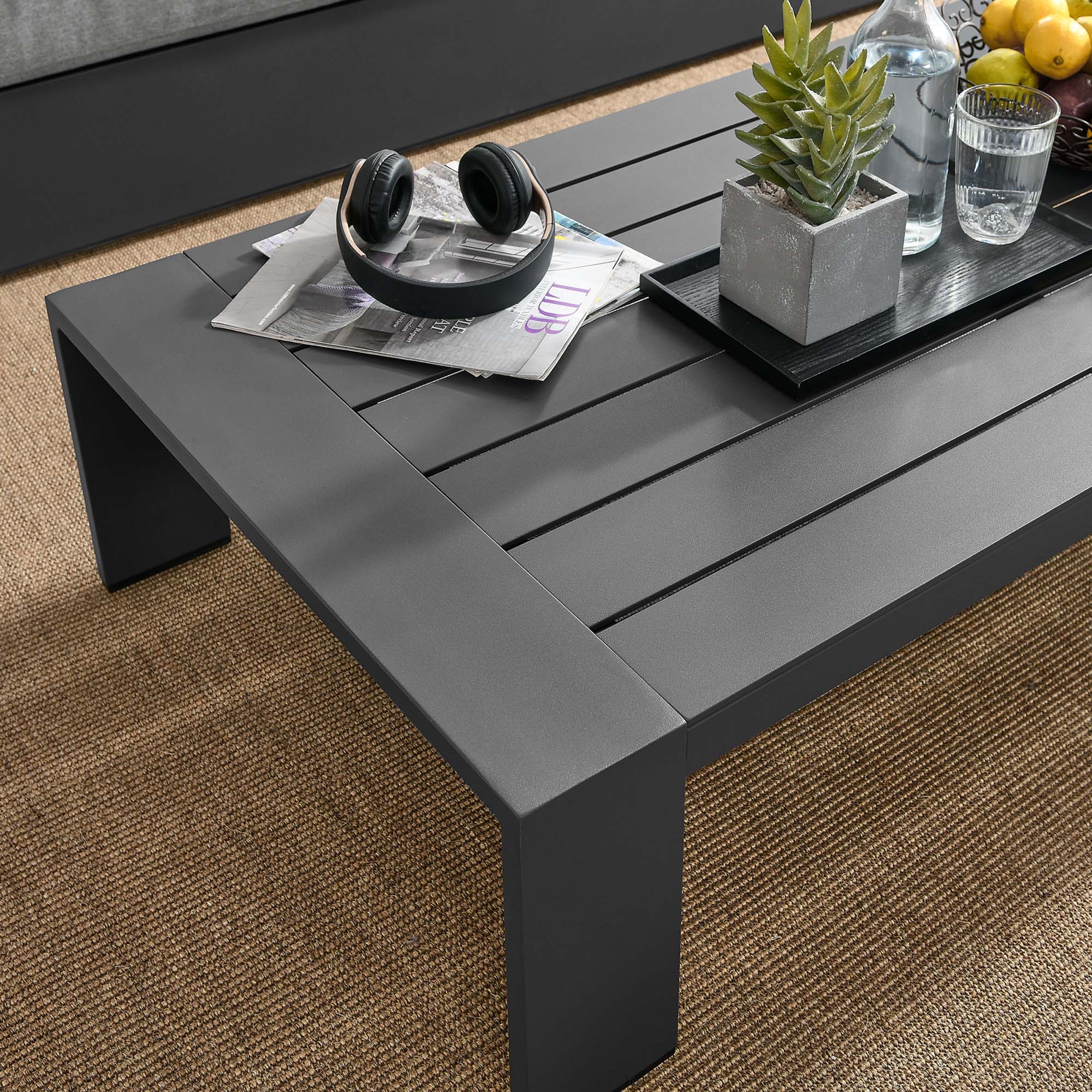 Modway Tahoe Outdoor Patio Powder-Coated Aluminum Coffee Table