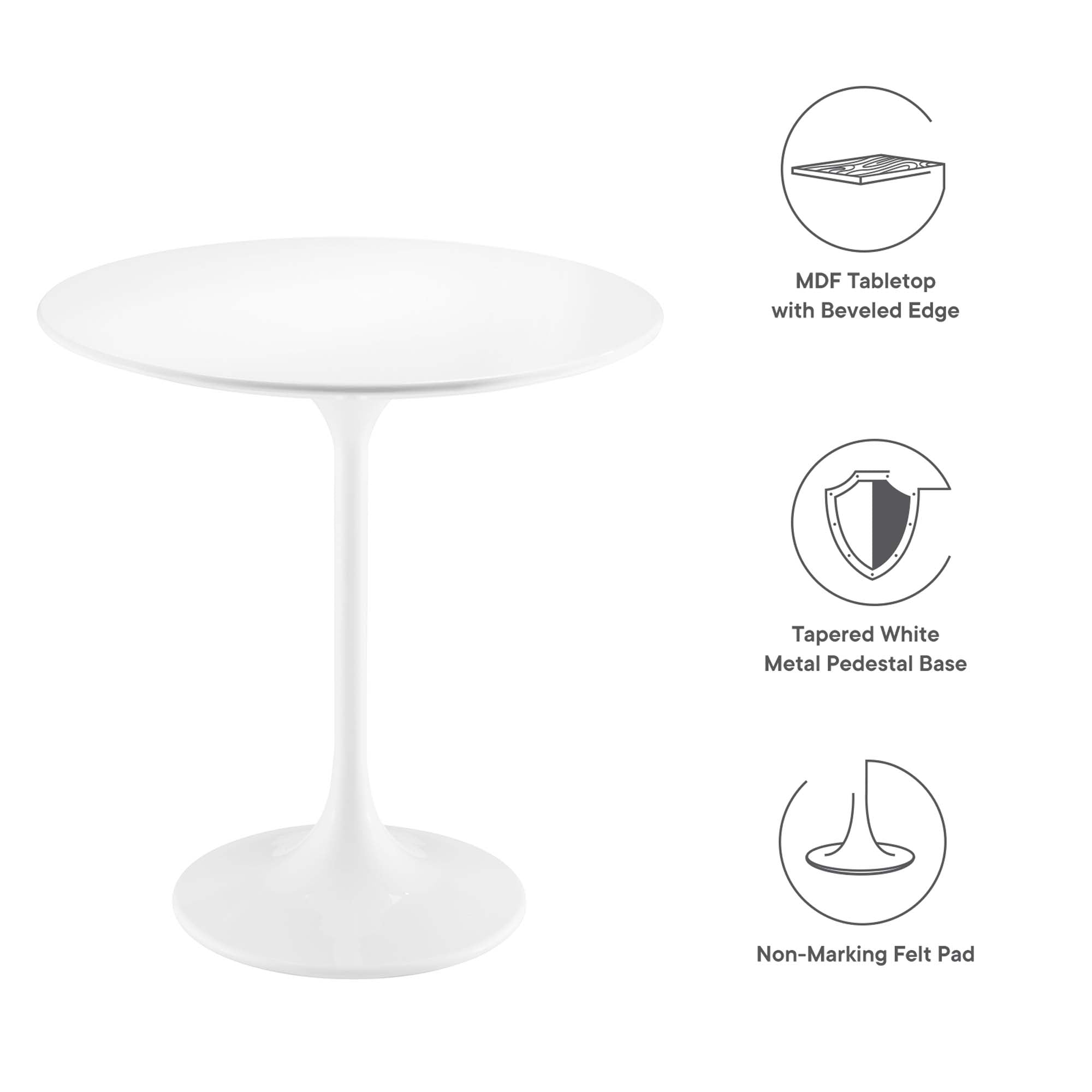 Modway Lippa 20" Round Wood Side Table