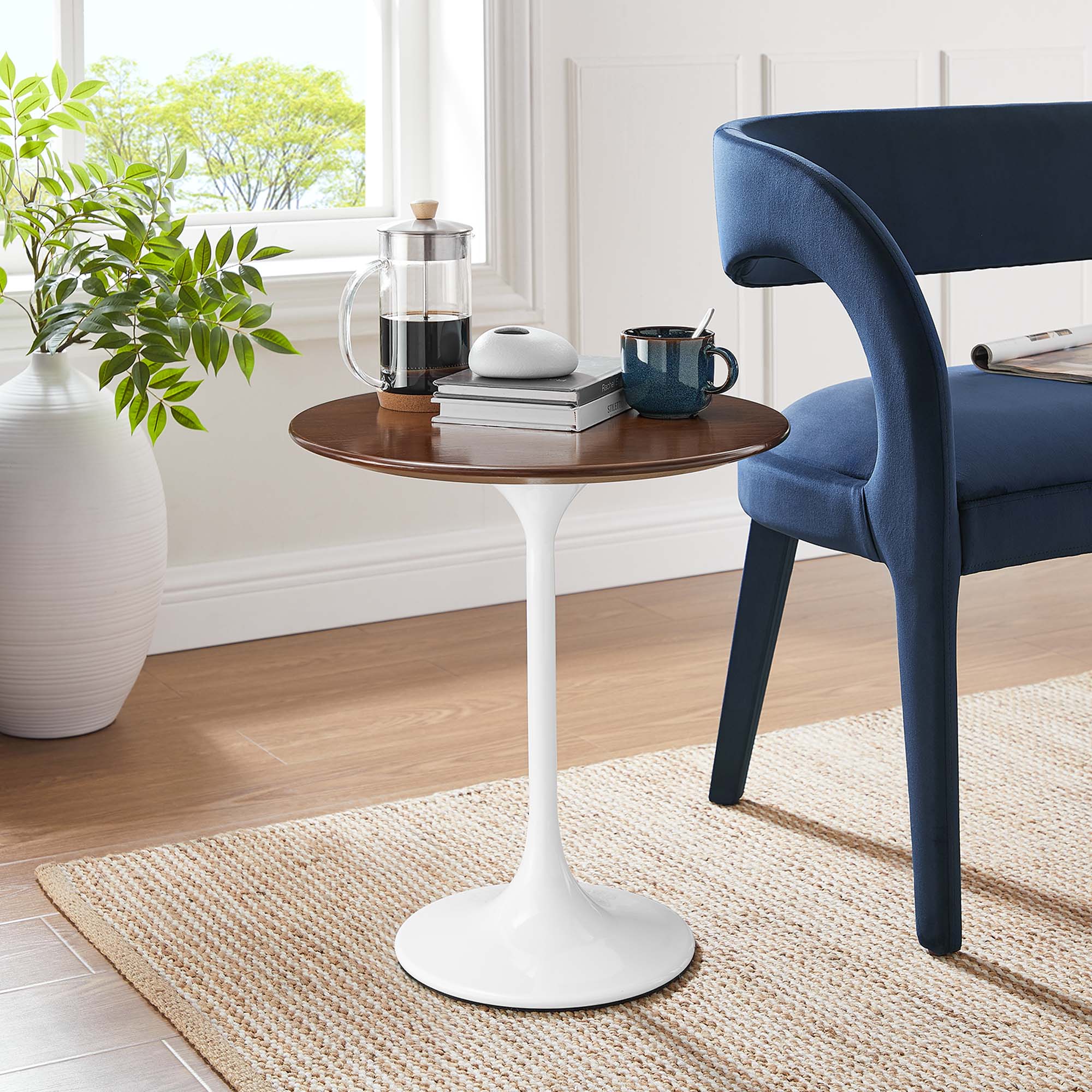 Modway Lippa 20" Round Wood Side Table