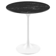 Modway Lippa 20" Round Faux Marble Side Table
