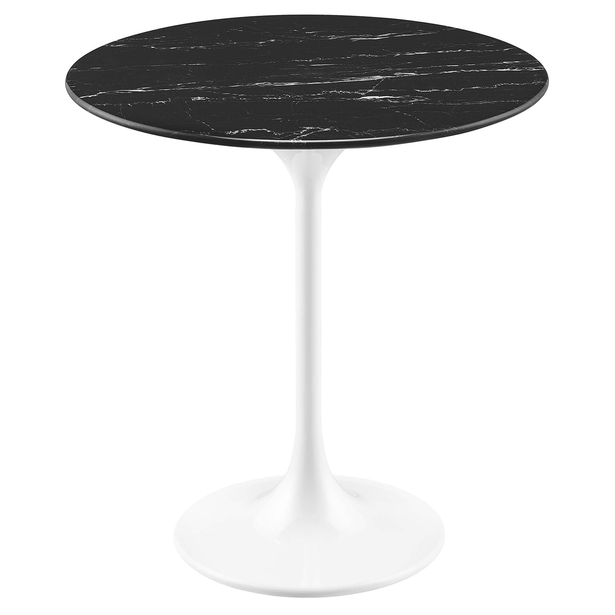 Modway Lippa 20" Round Faux Marble Side Table