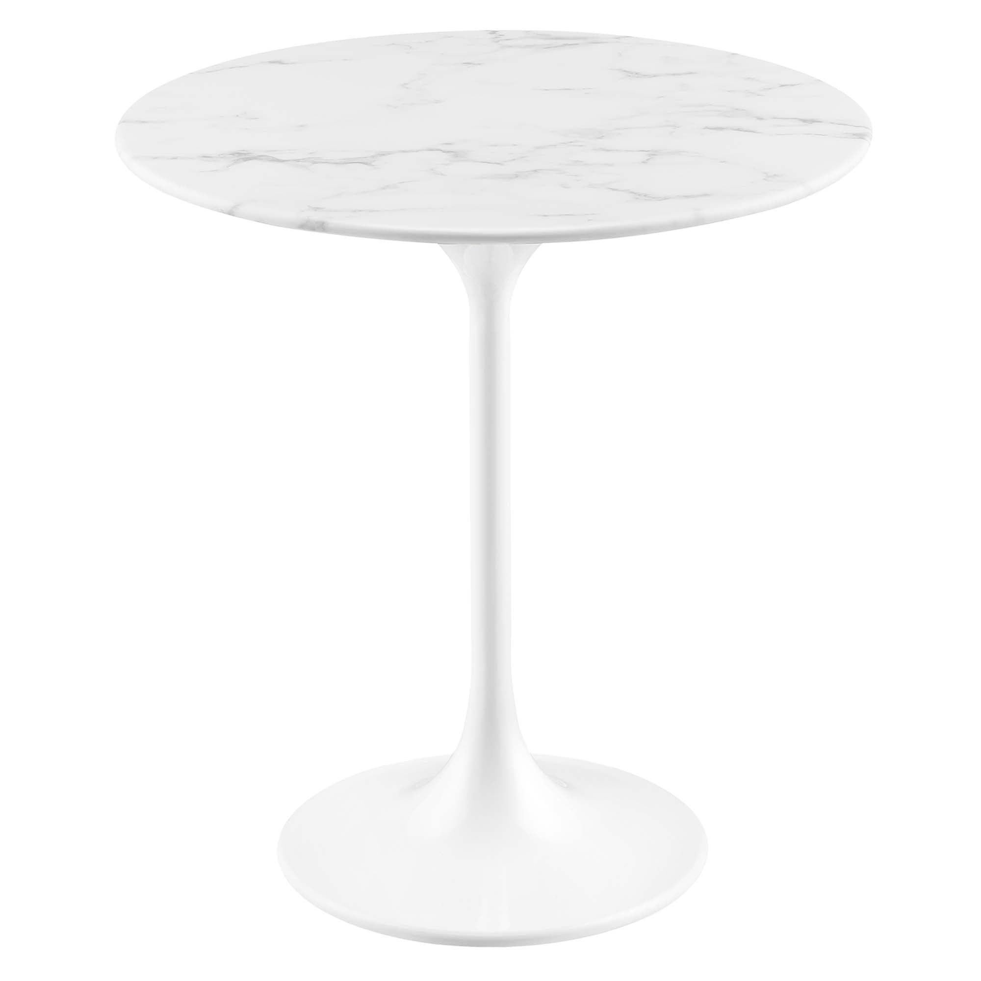 Modway Lippa 20" Round Faux Marble Side Table