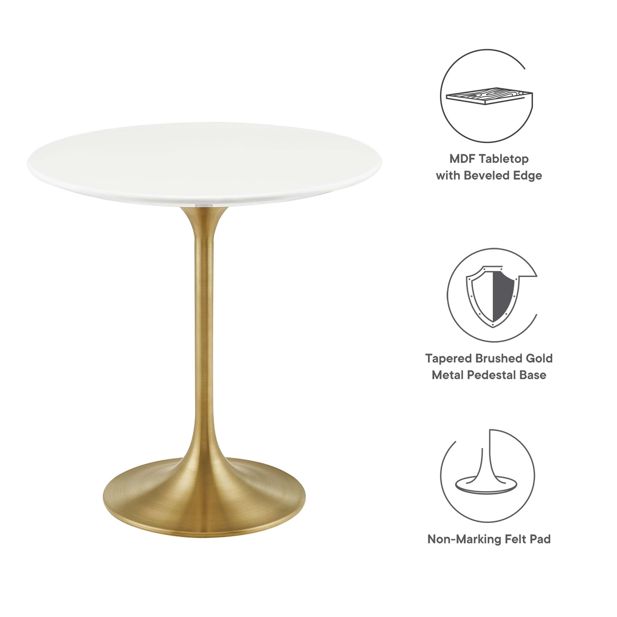 Modway Lippa 20" Round Wood Side Table