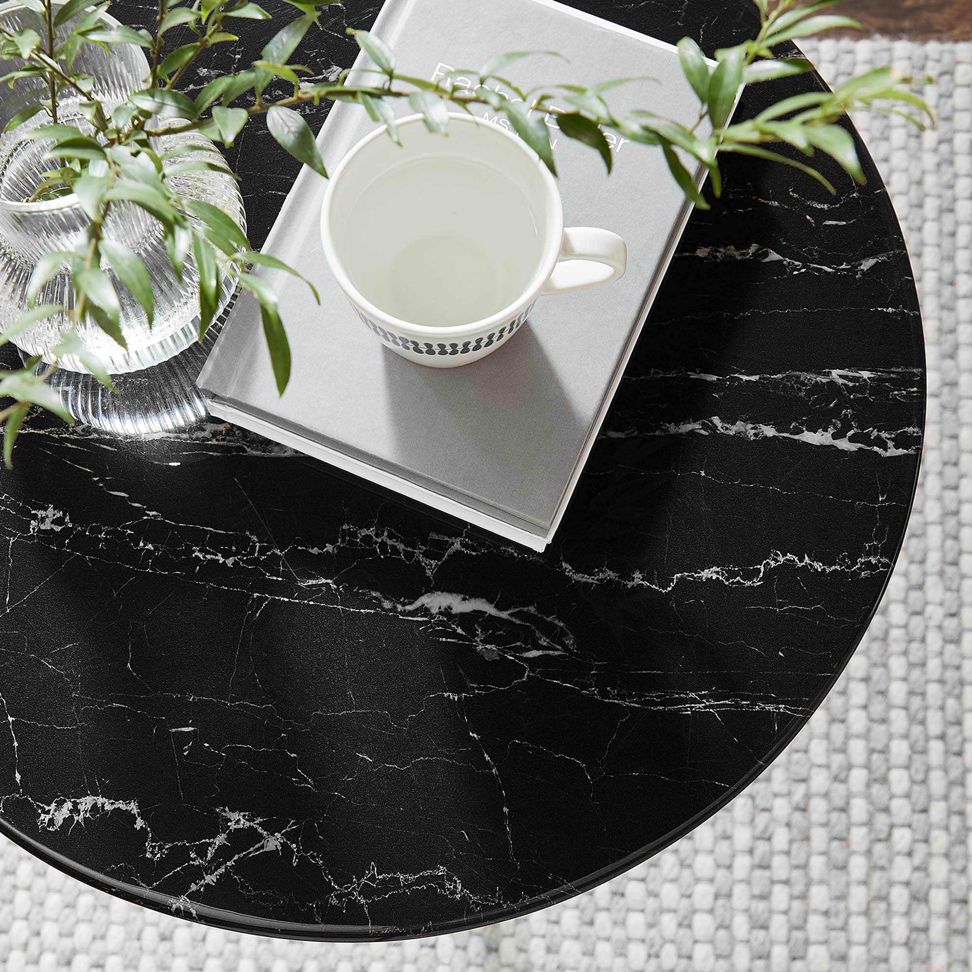 Modway Lippa 20" Round Faux Marble Side Table
