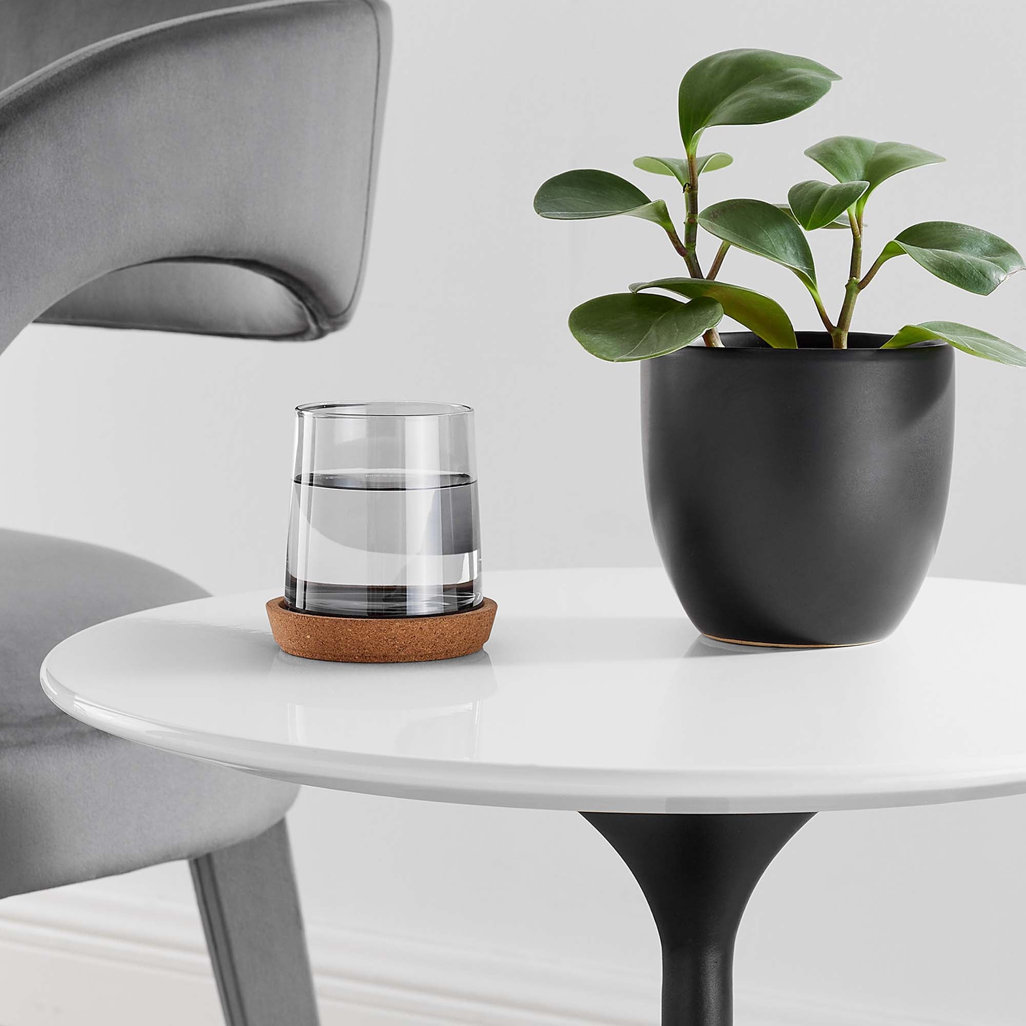 Modway Lippa 20" Round Wood Side Table
