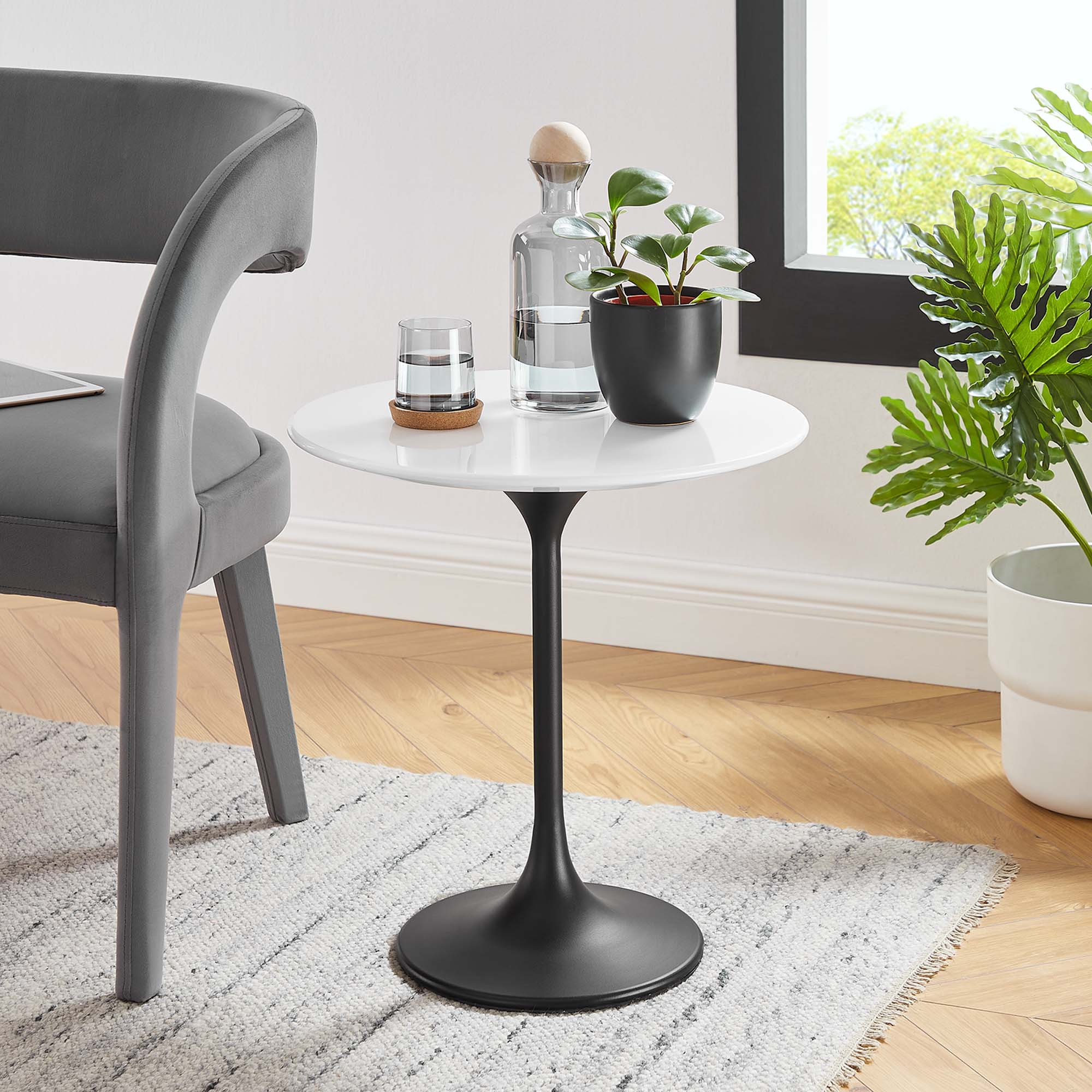 Modway Lippa 20" Round Wood Side Table