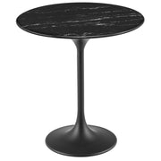 Modway Lippa 20" Round Faux Marble Side Table