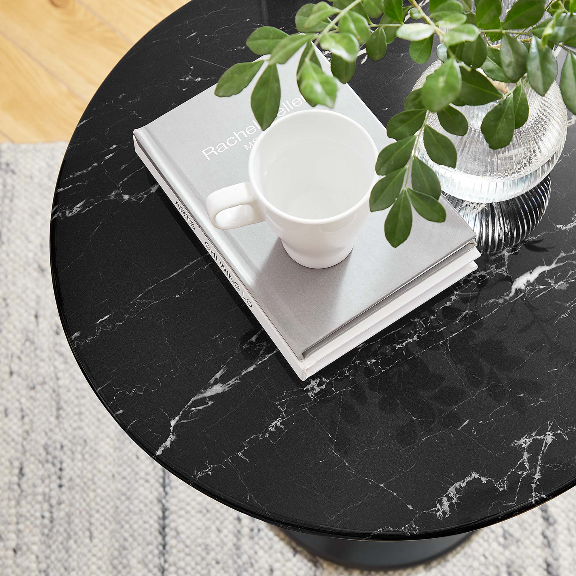 Modway Lippa 20" Round Faux Marble Side Table