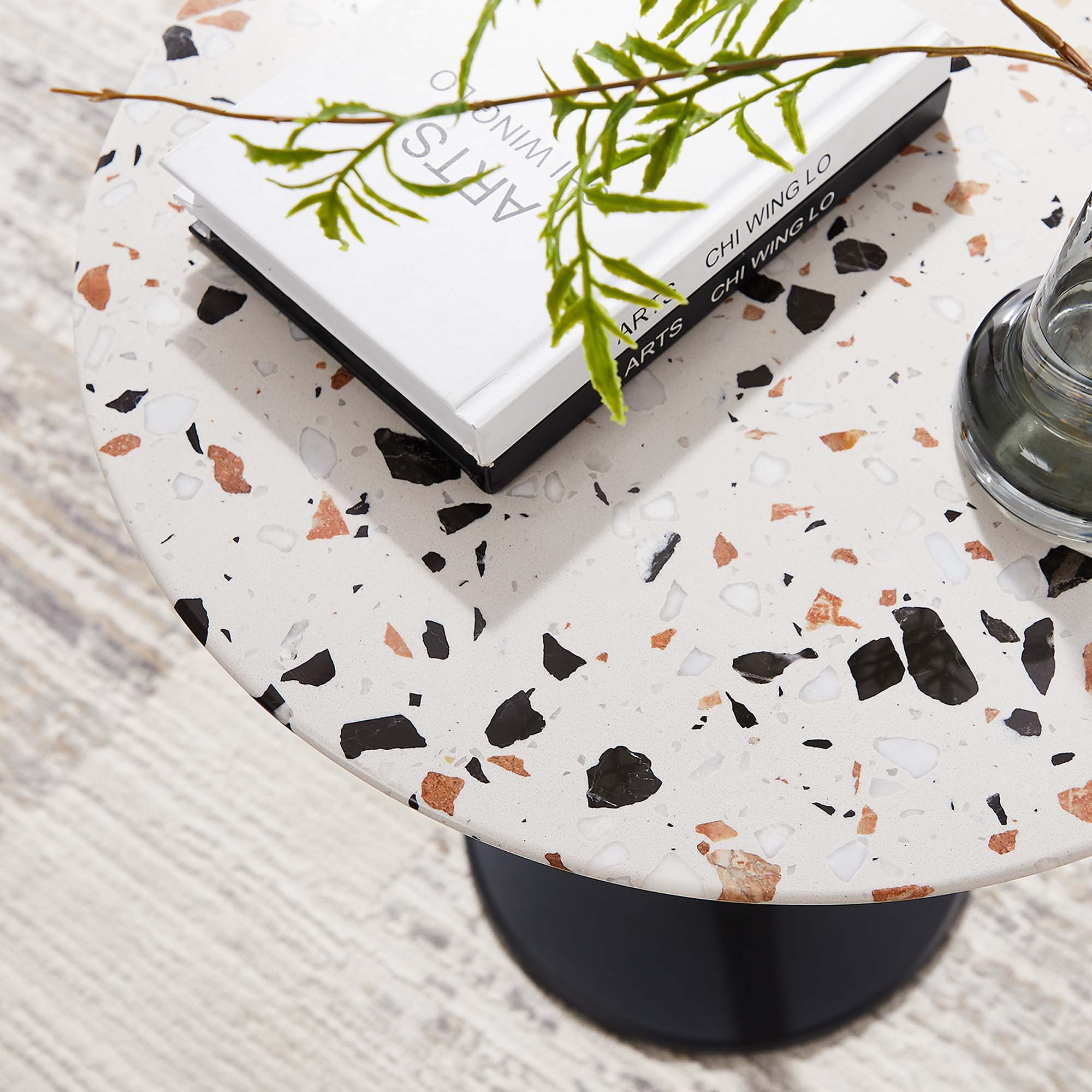 Modway Lippa 20" Round Terrazzo Side Table