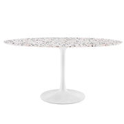Modway Lippa 60" Oval Terrazzo Dining Table