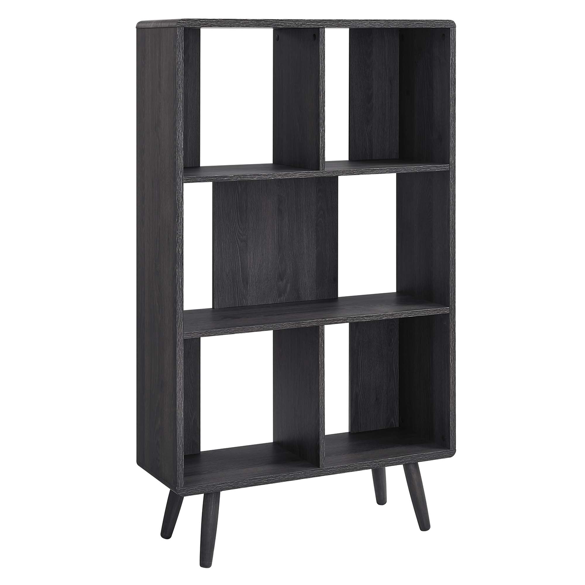 Modway Transmit 5 Shelf Wood Grain Bookcase