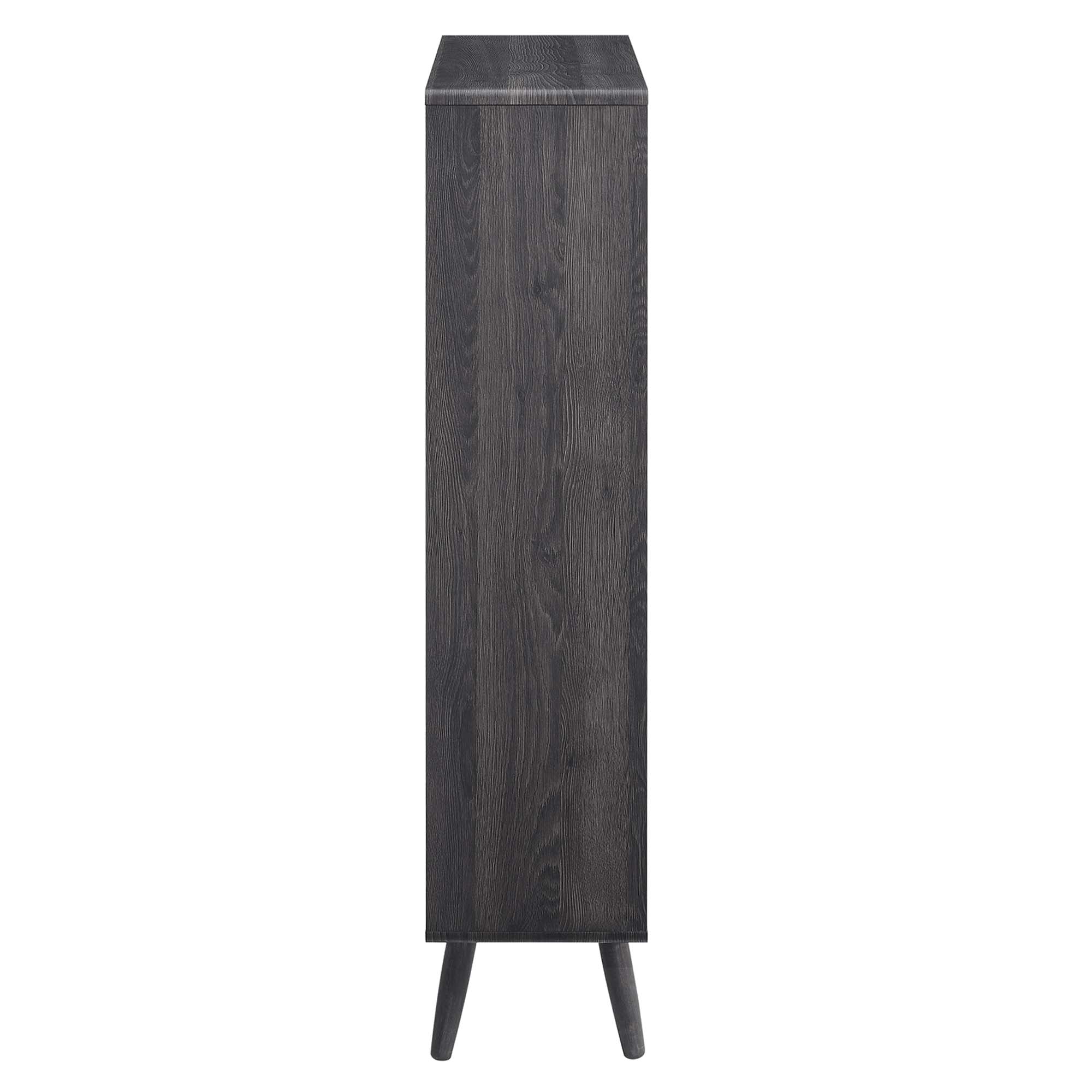 Modway Transmit 5 Shelf Wood Grain Bookcase