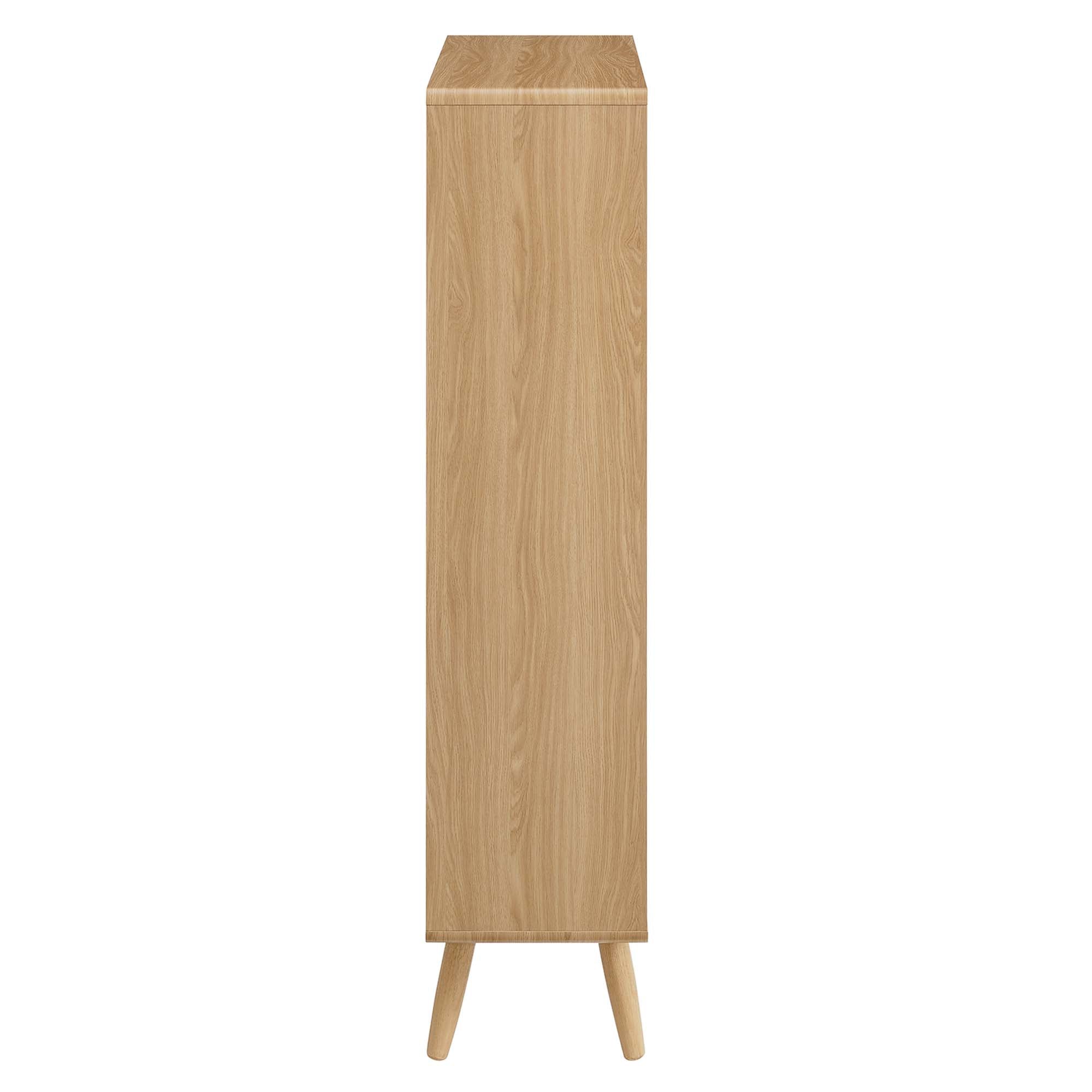 Modway Transmit 5 Shelf Wood Grain Bookcase