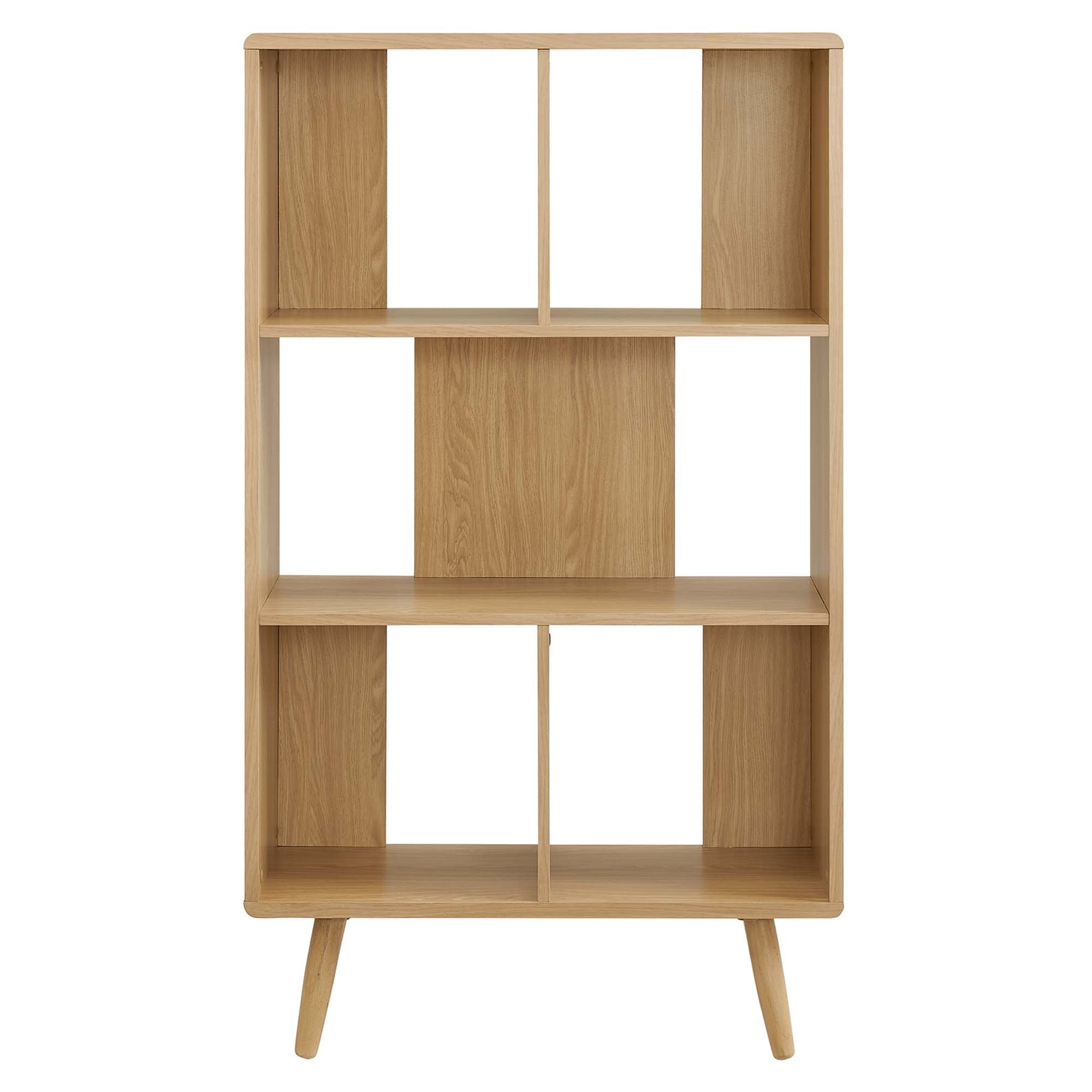 Modway Transmit 5 Shelf Wood Grain Bookcase