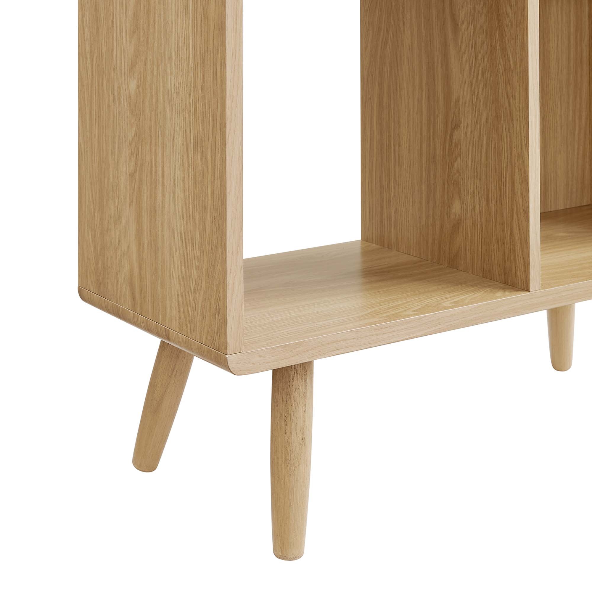 Modway Transmit 5 Shelf Wood Grain Bookcase