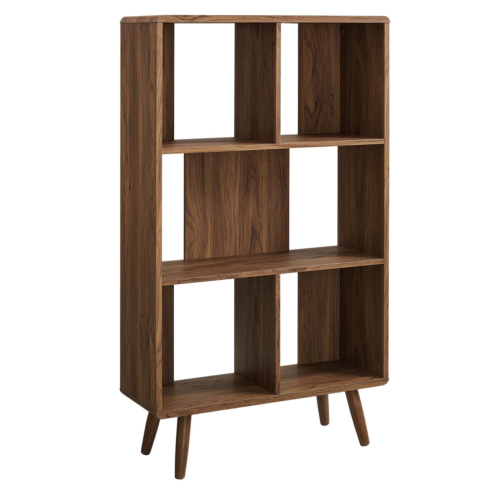 Modway Transmit 5 Shelf Wood Grain Bookcase