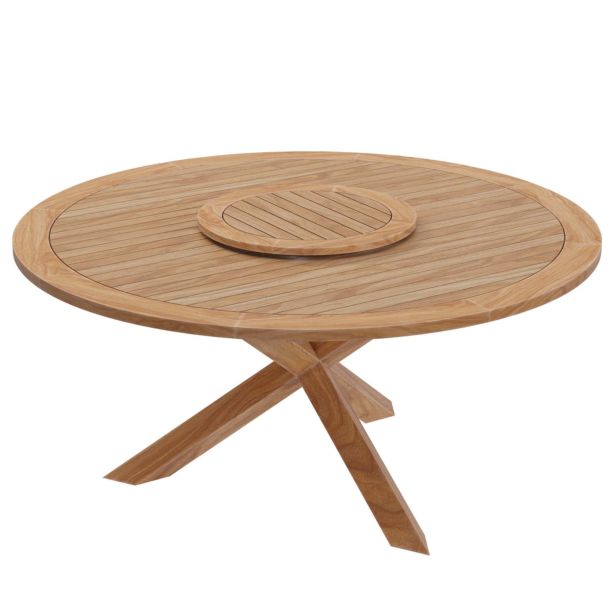 Modway Wellspring 63" Outdoor Patio Teak Wood Dining Table